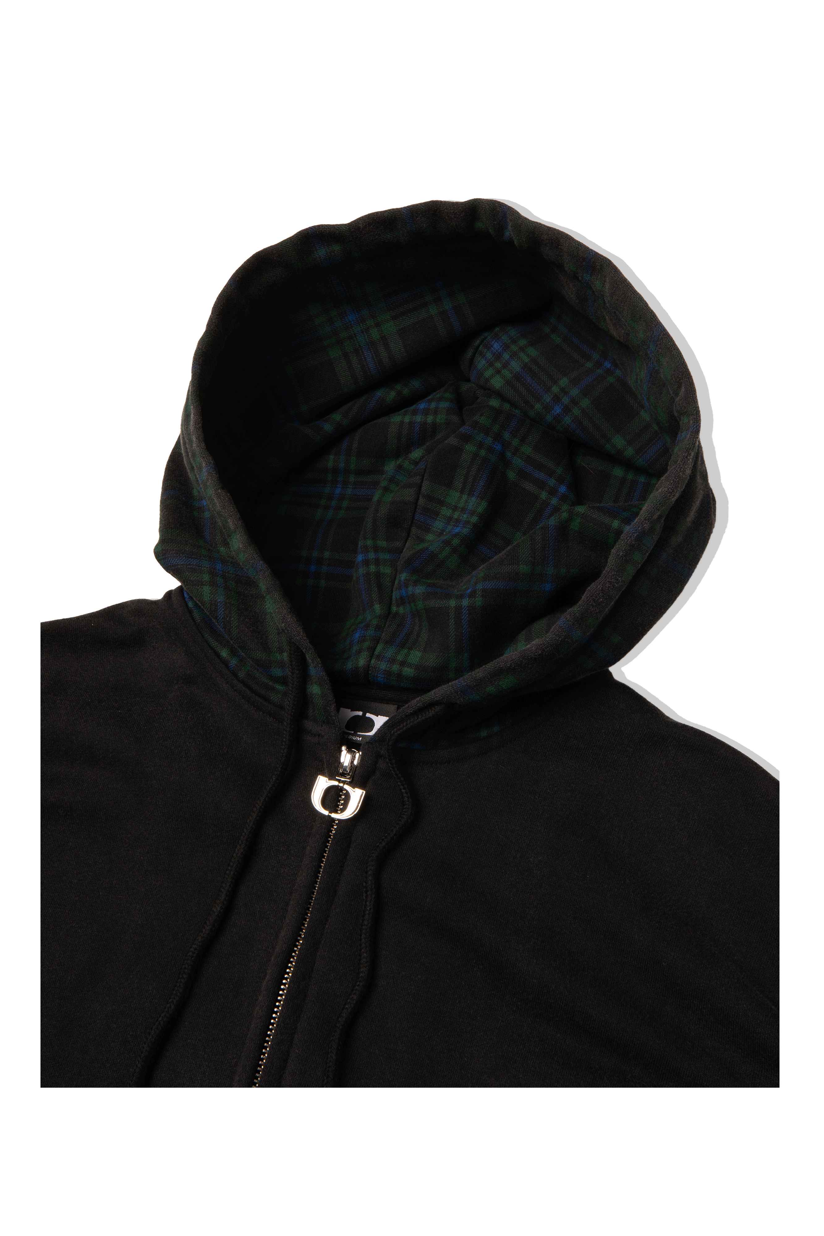 Patchwork Zip-Up Hoodie.