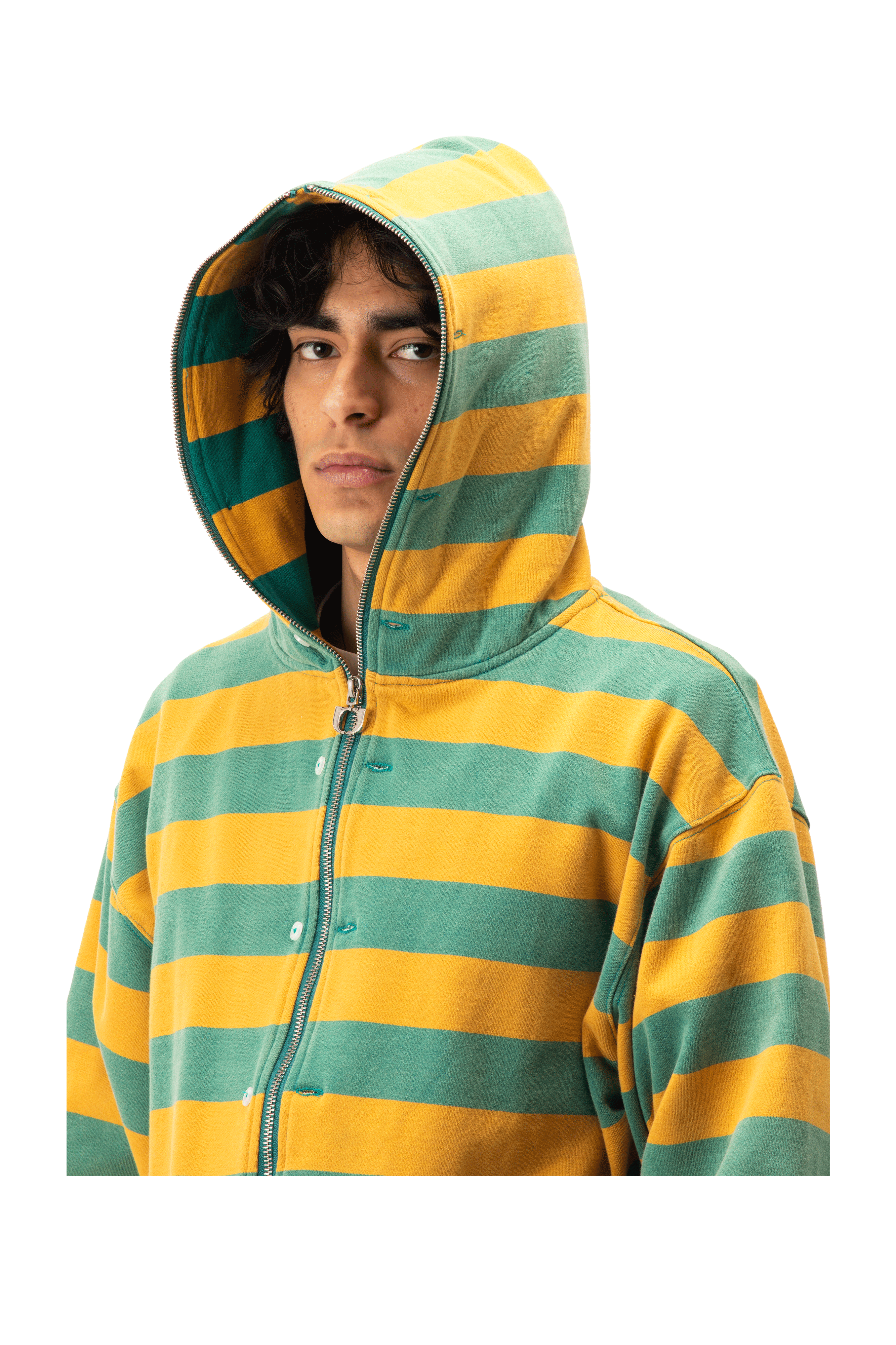 Button Up Zip-Up Sweatshirt