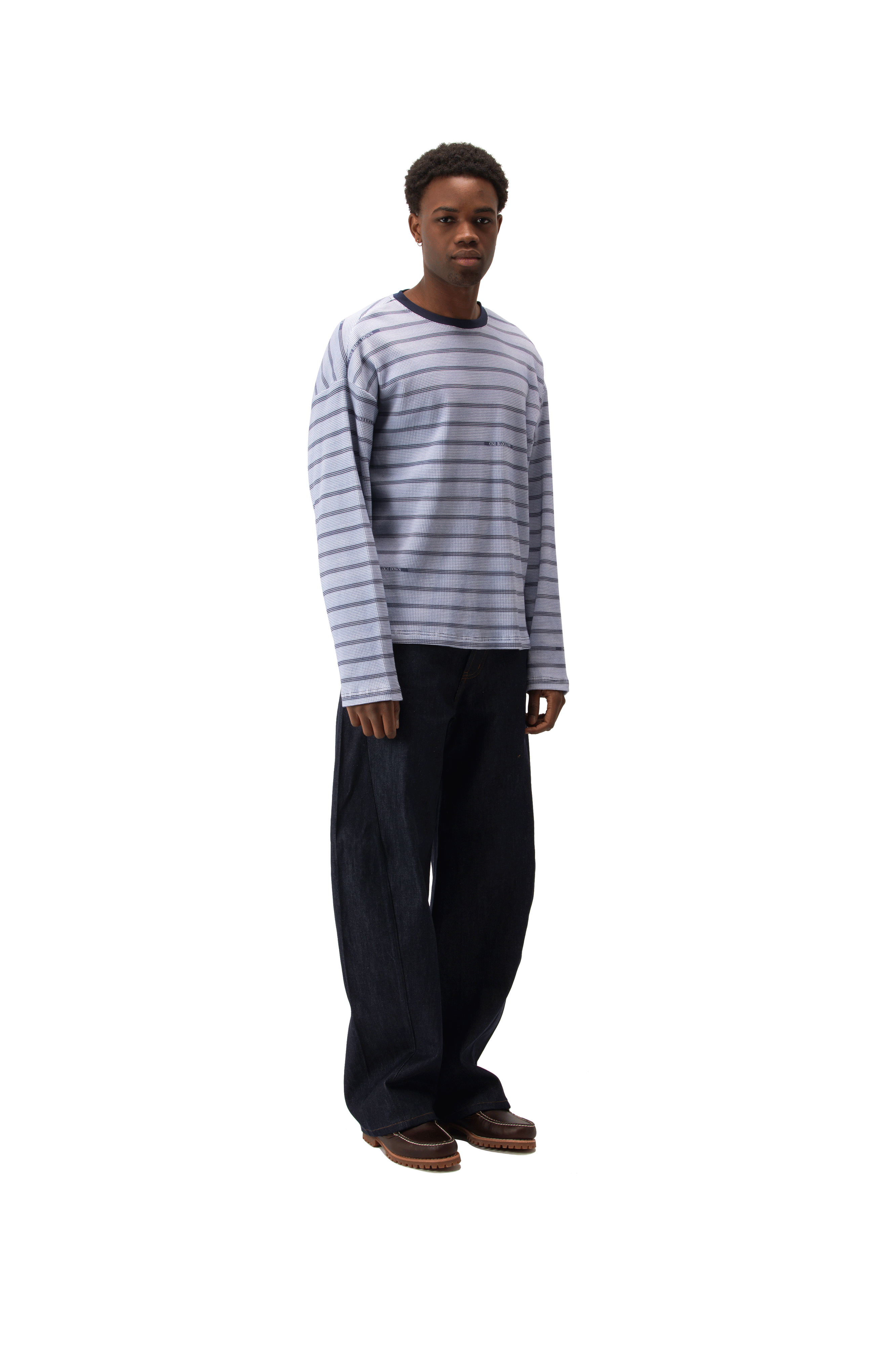 Logo Stripe Waffle Top