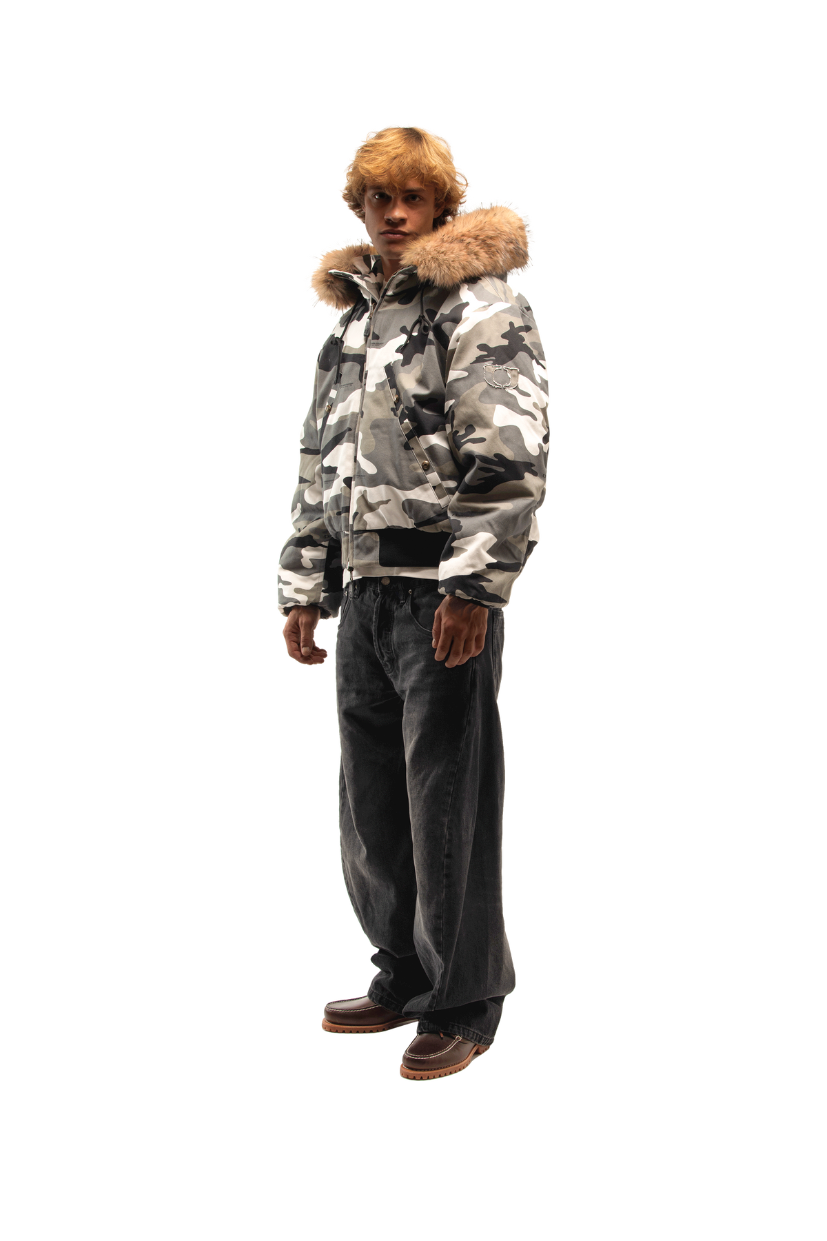 Reversible Camo Hood Bomber