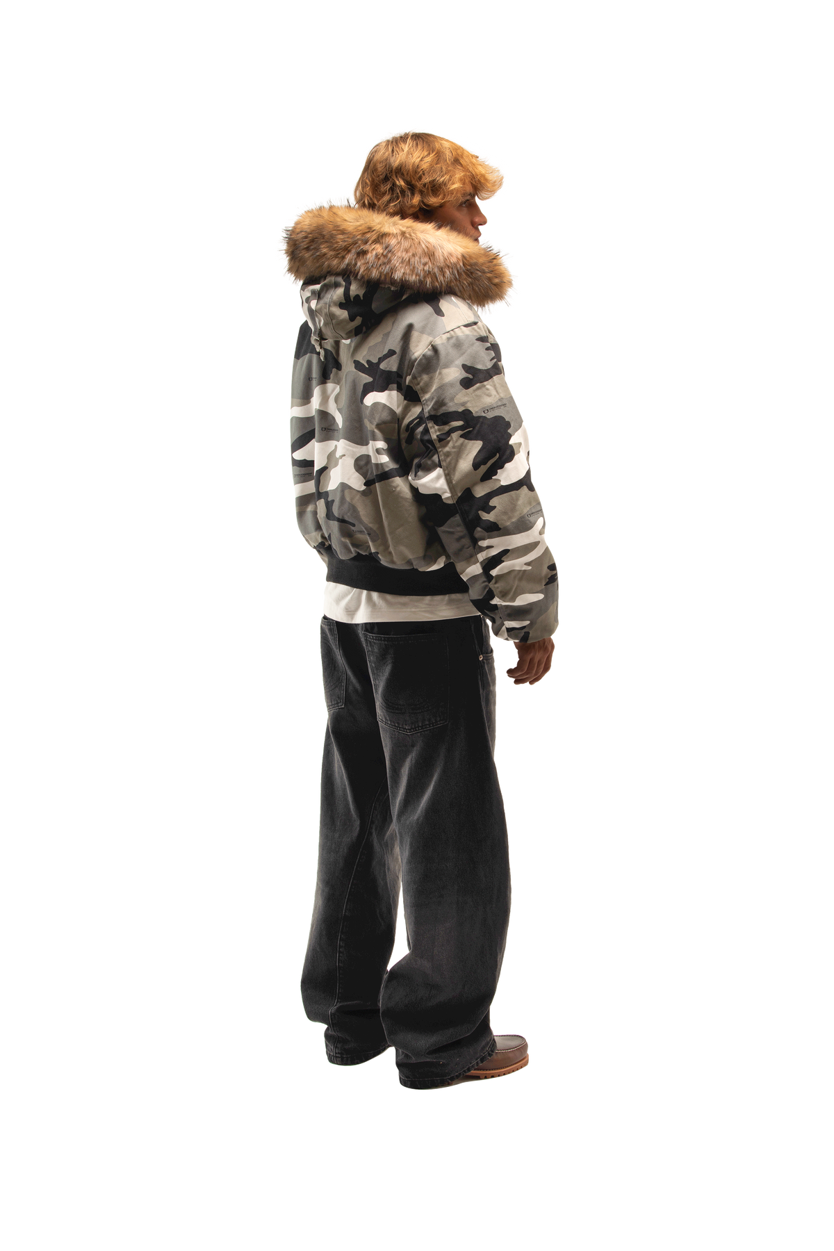 Reversible Camo Hood Bomber