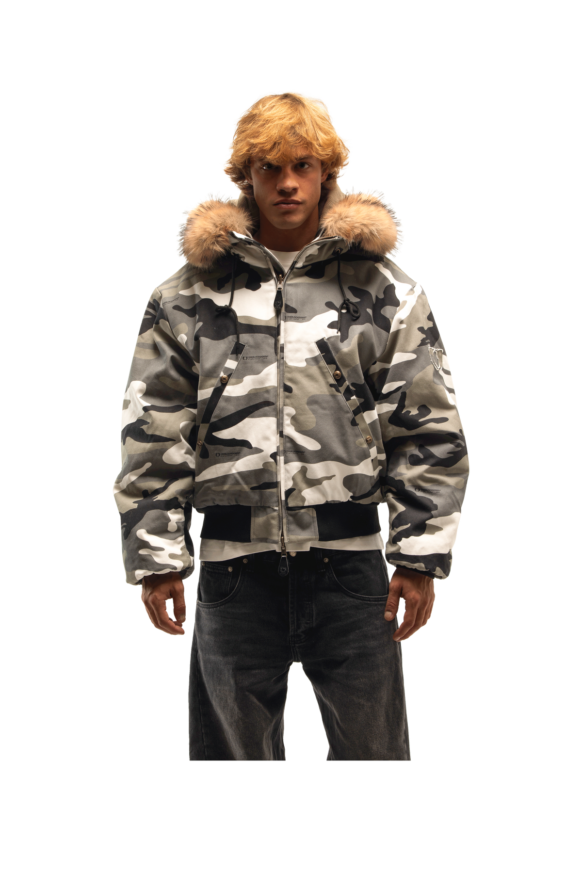 Reversible Camo Hood Bomber