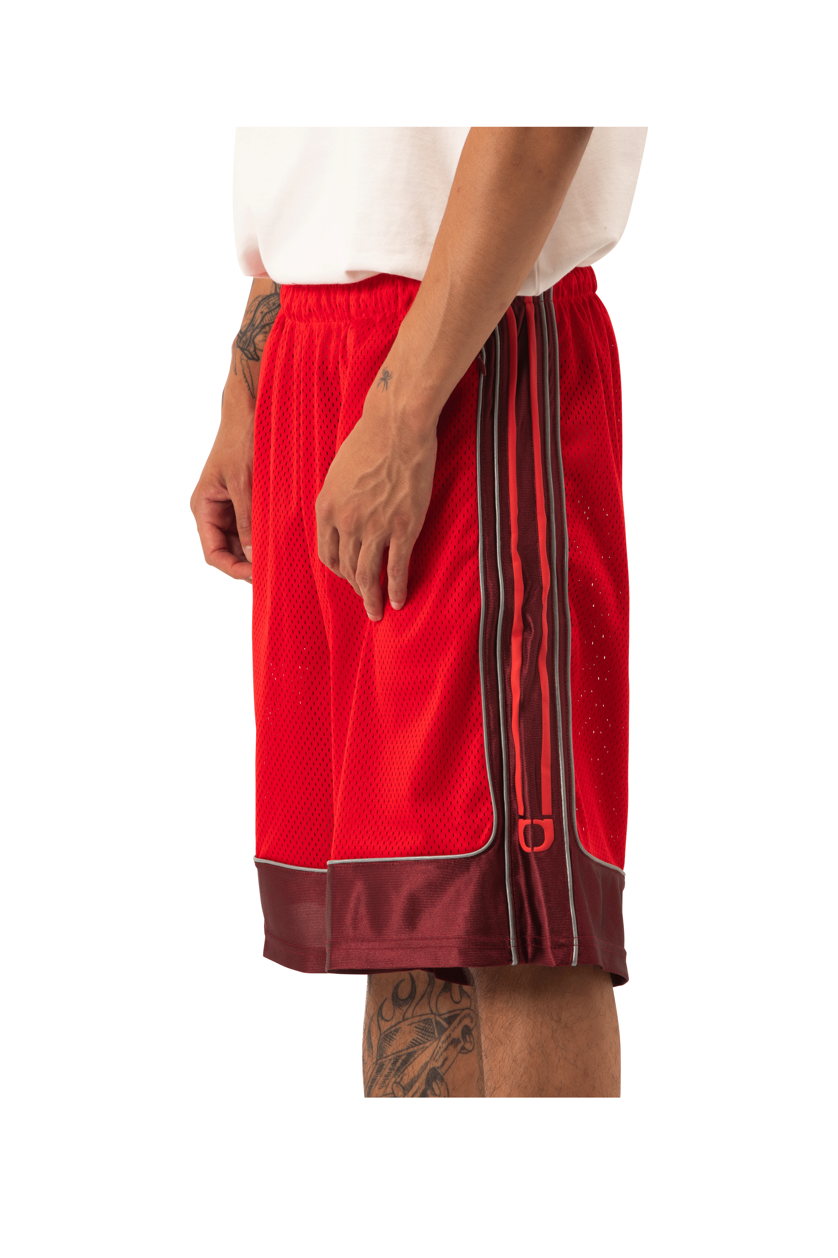 Mesh Puff Print Basketball Shorts
