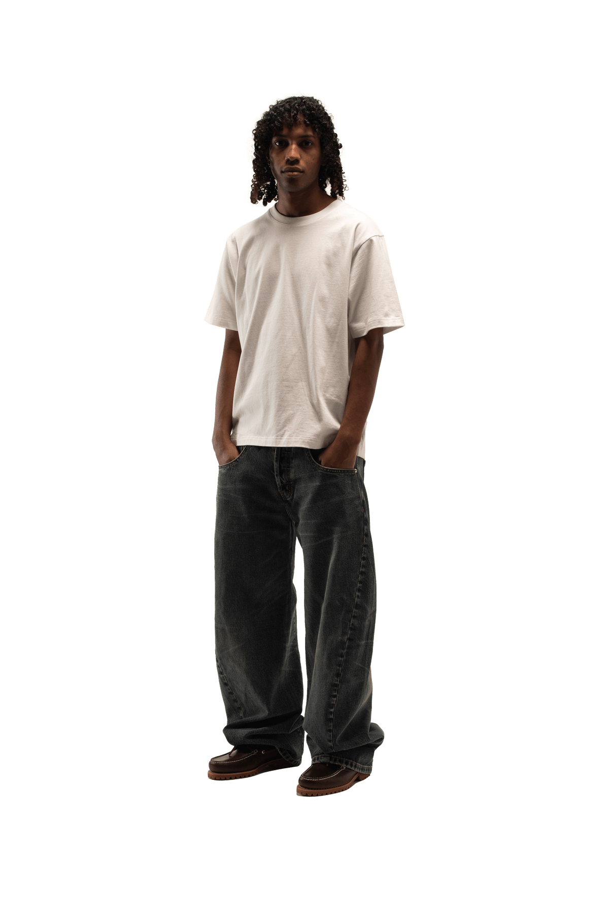 Engineered Washed Denim Pant