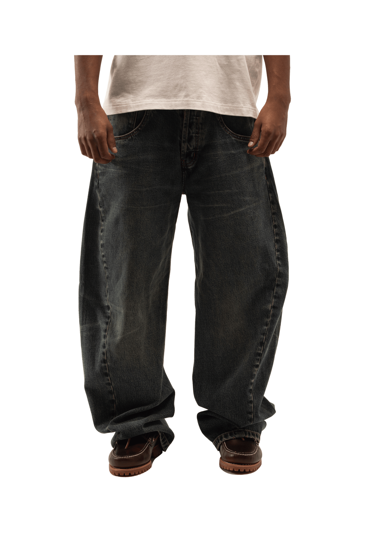 Engineered Washed Denim Pant