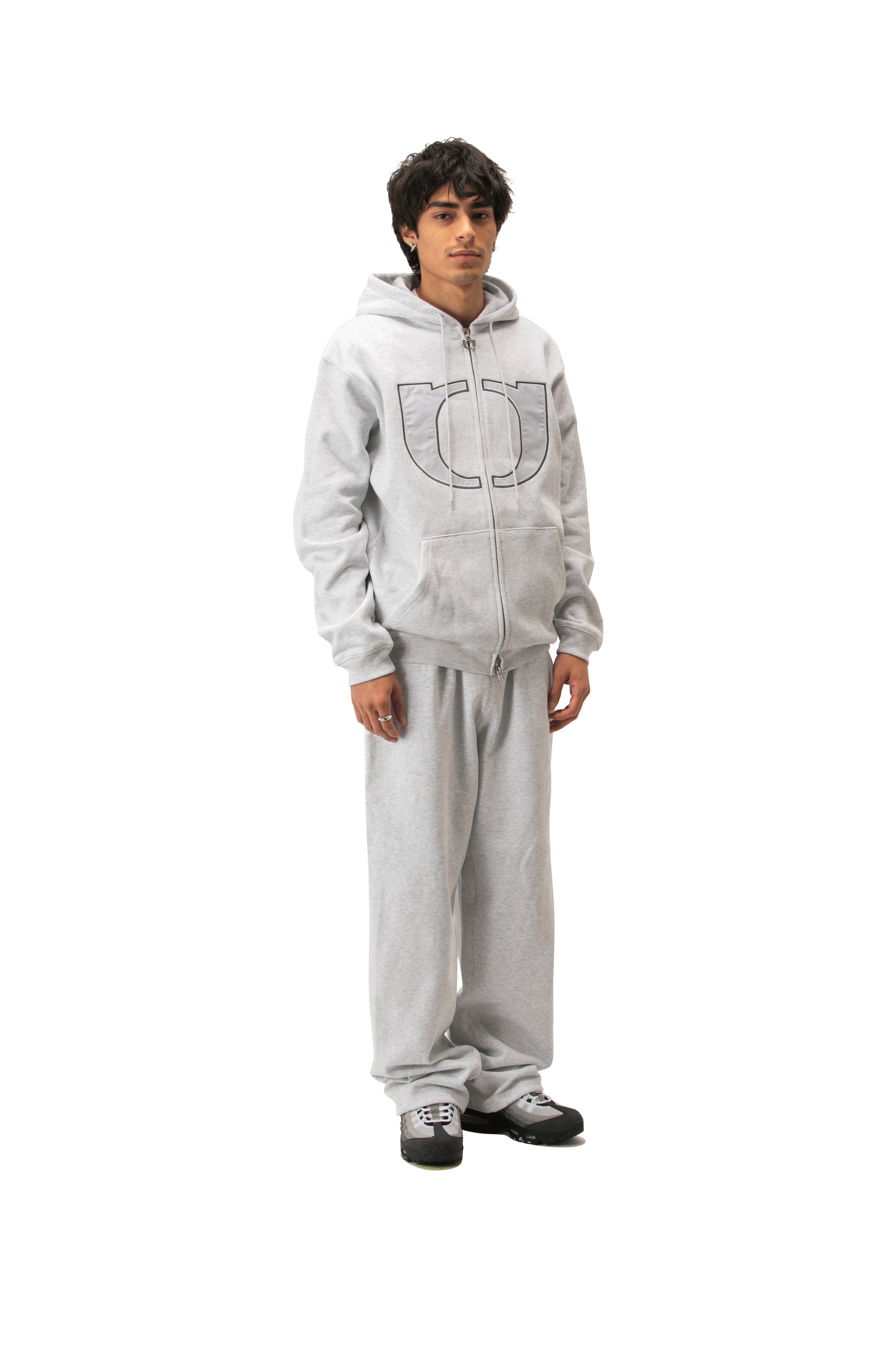 Embroidered Logo Hoodie Zip
