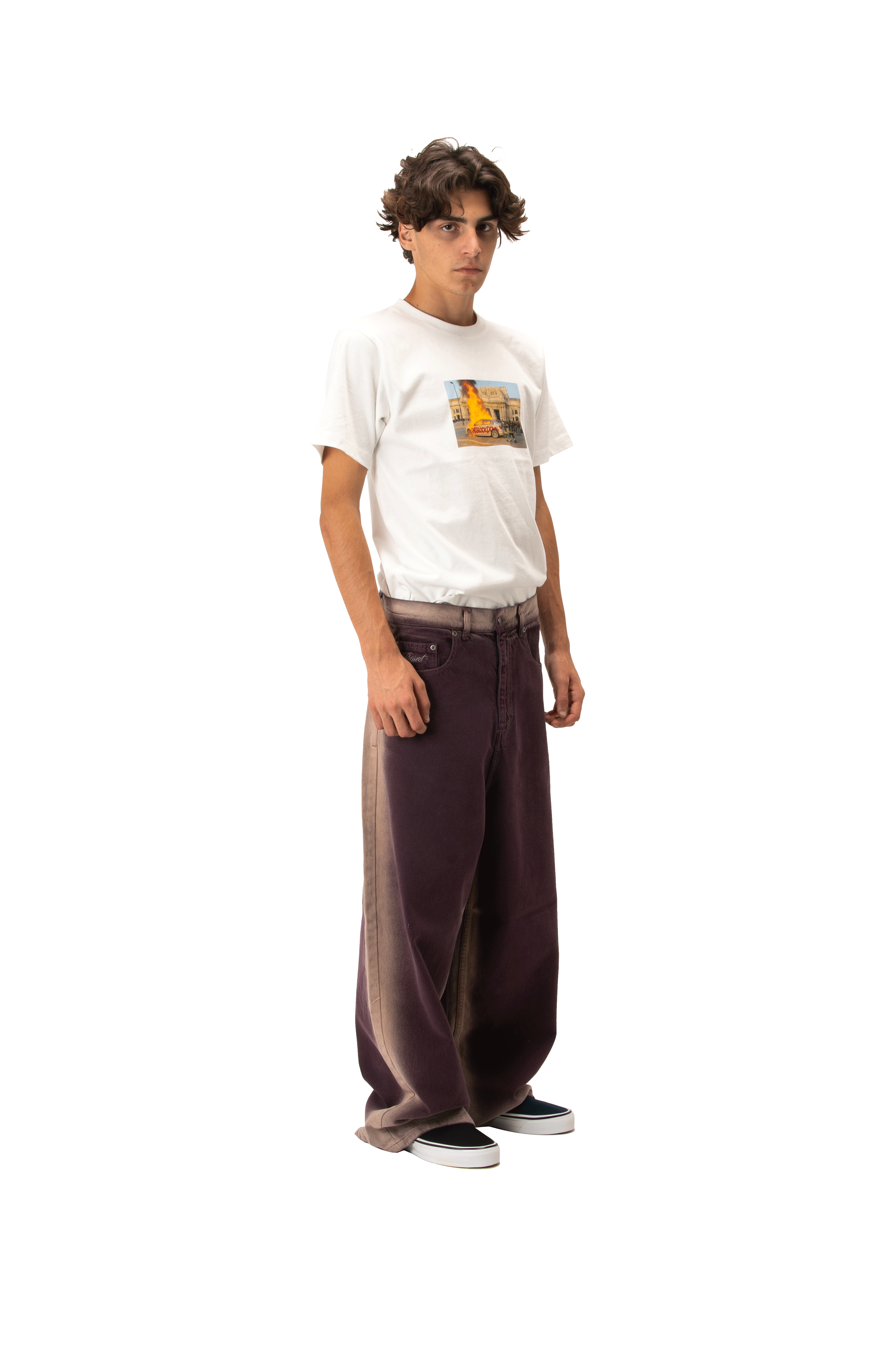 Shadow Wash Extra Baggy Denim Pant Woven