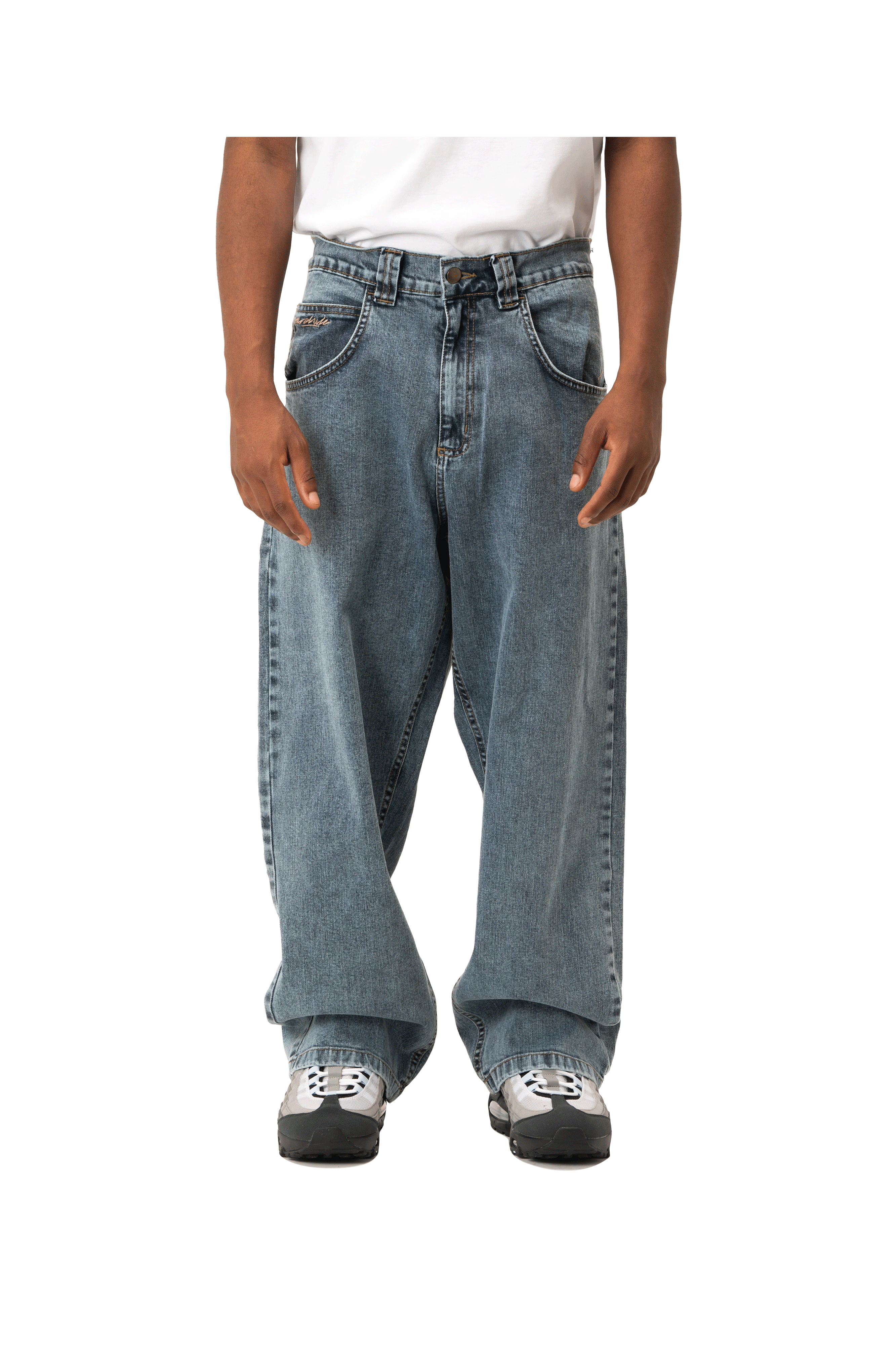Ivory Slub Jeans