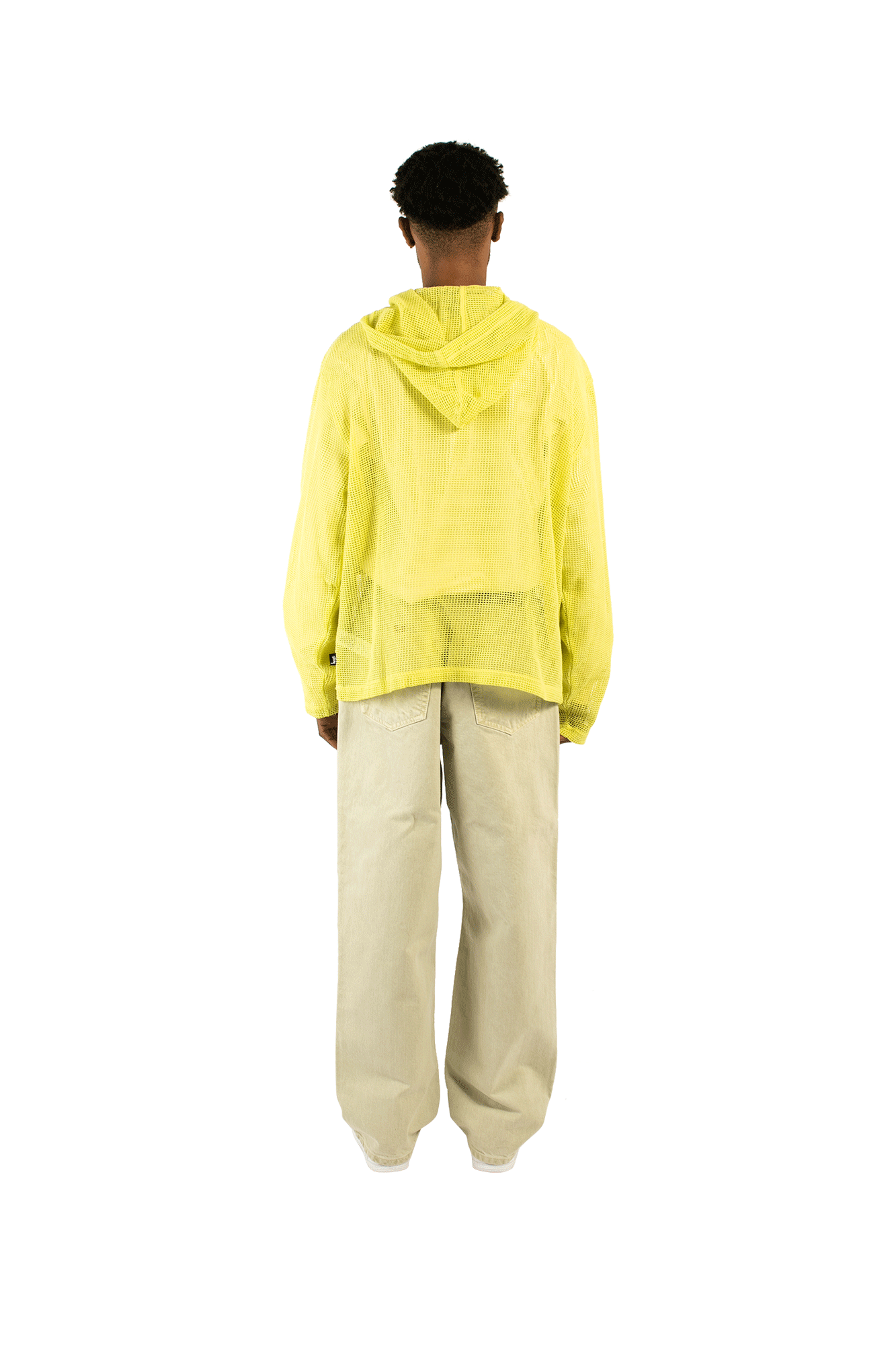 Cotton Mesh Hooded Swearter