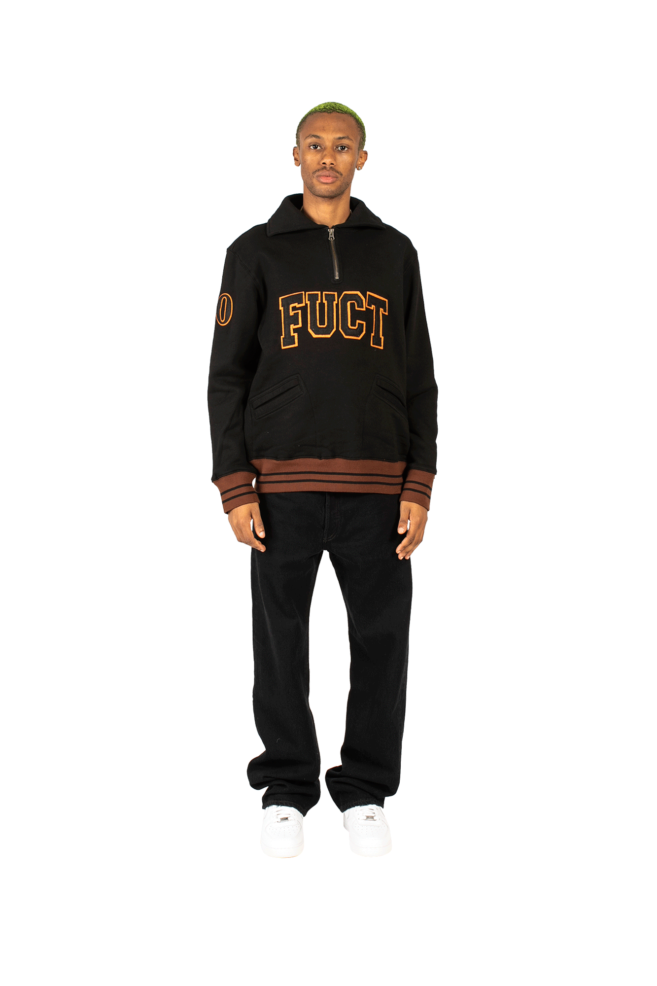 Fuct Felpe Academy Logo Quarter Zip Sweater