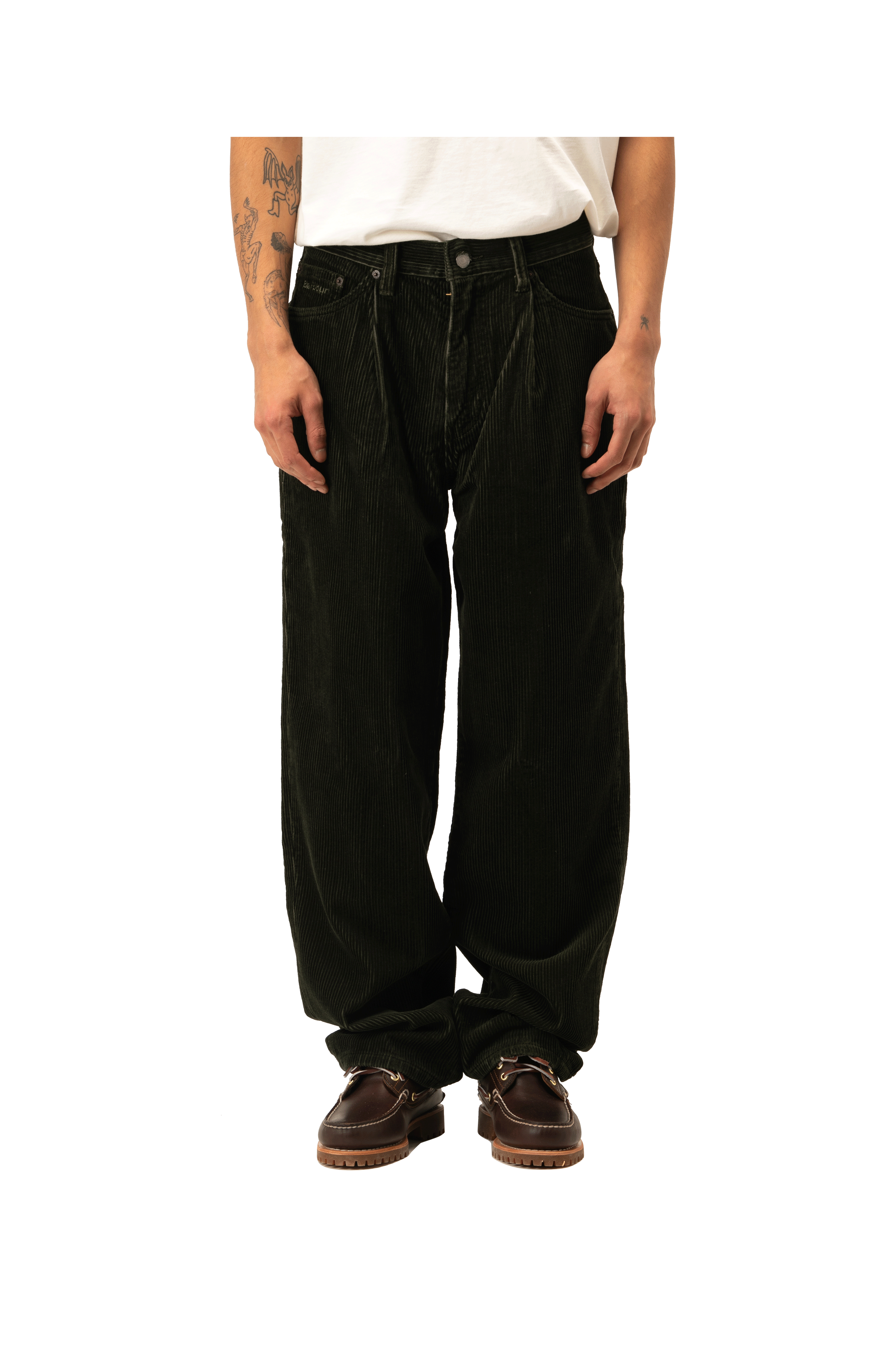 578 Pleated Baggy Jeans x Barbour