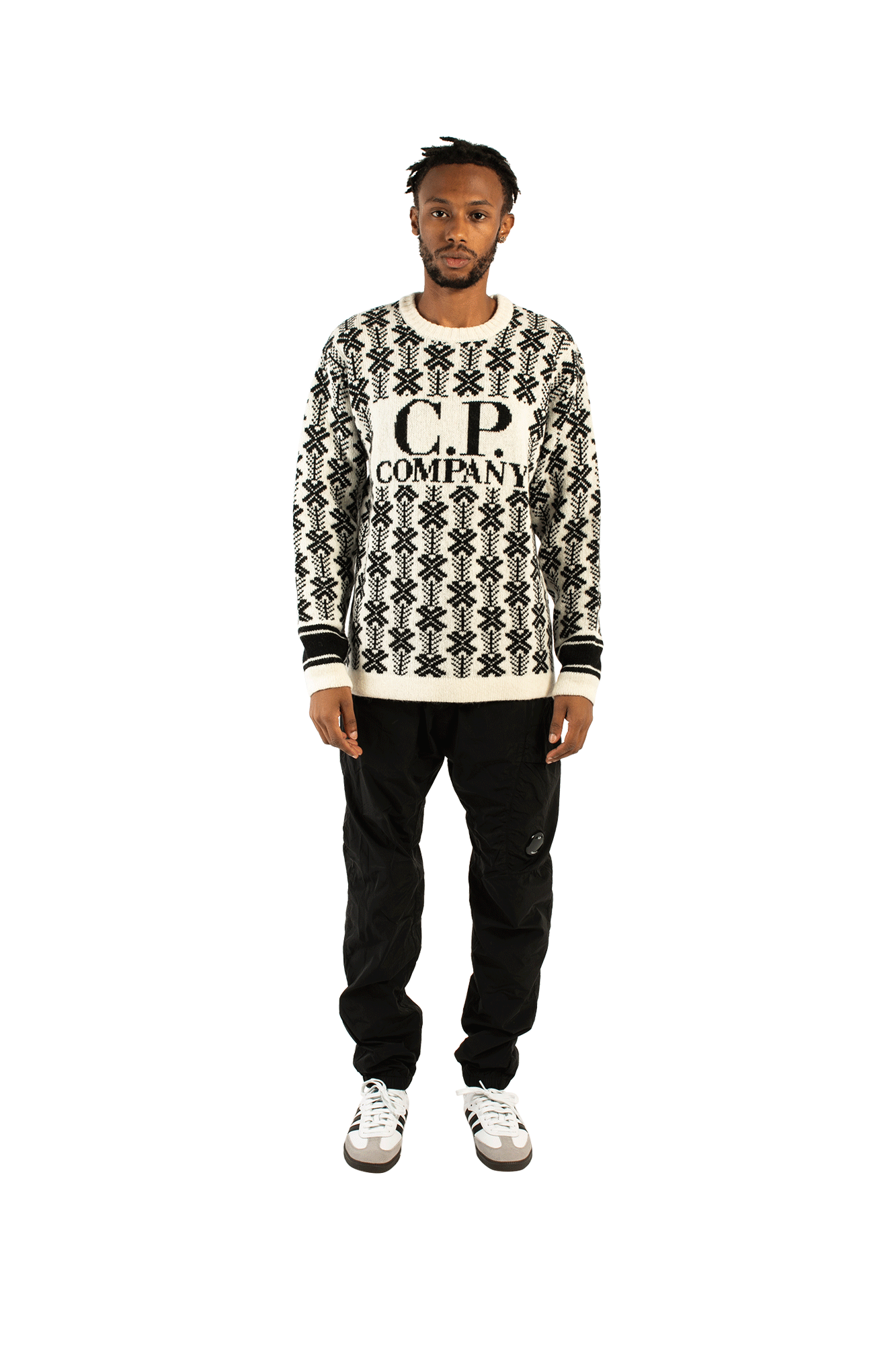 Wool Jacquard 1 Logo Knit