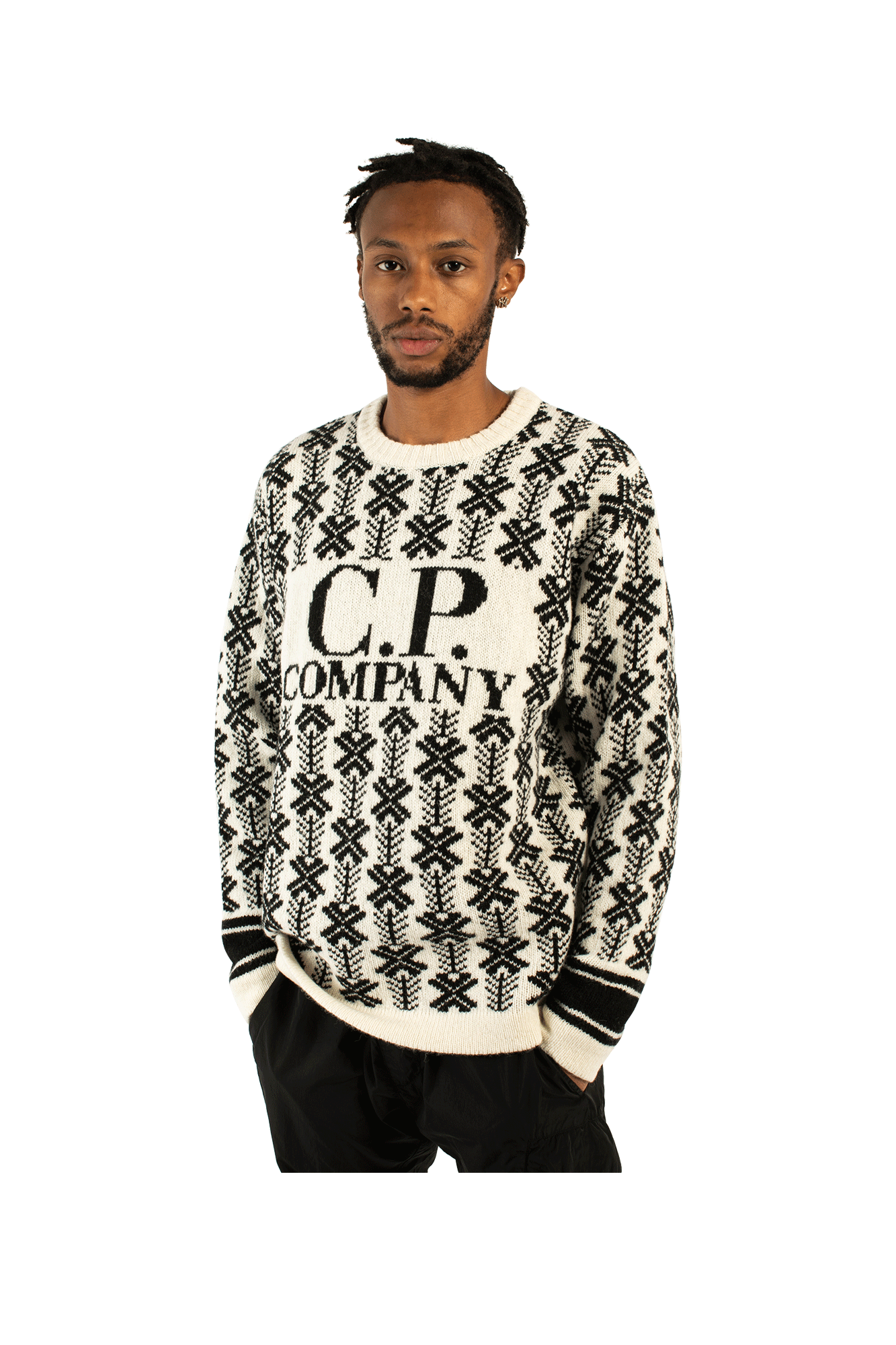 Wool Jacquard 1 Logo Knit