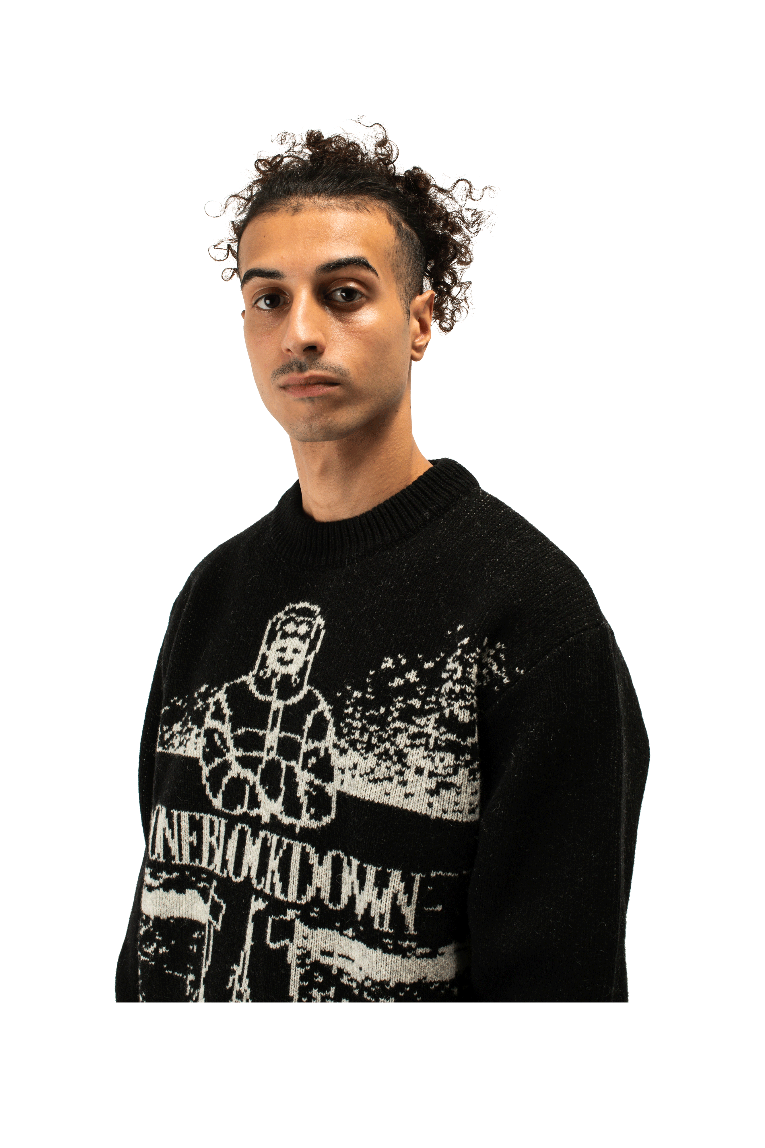 Lambswool Jacquard Crewneck x One Block Down.