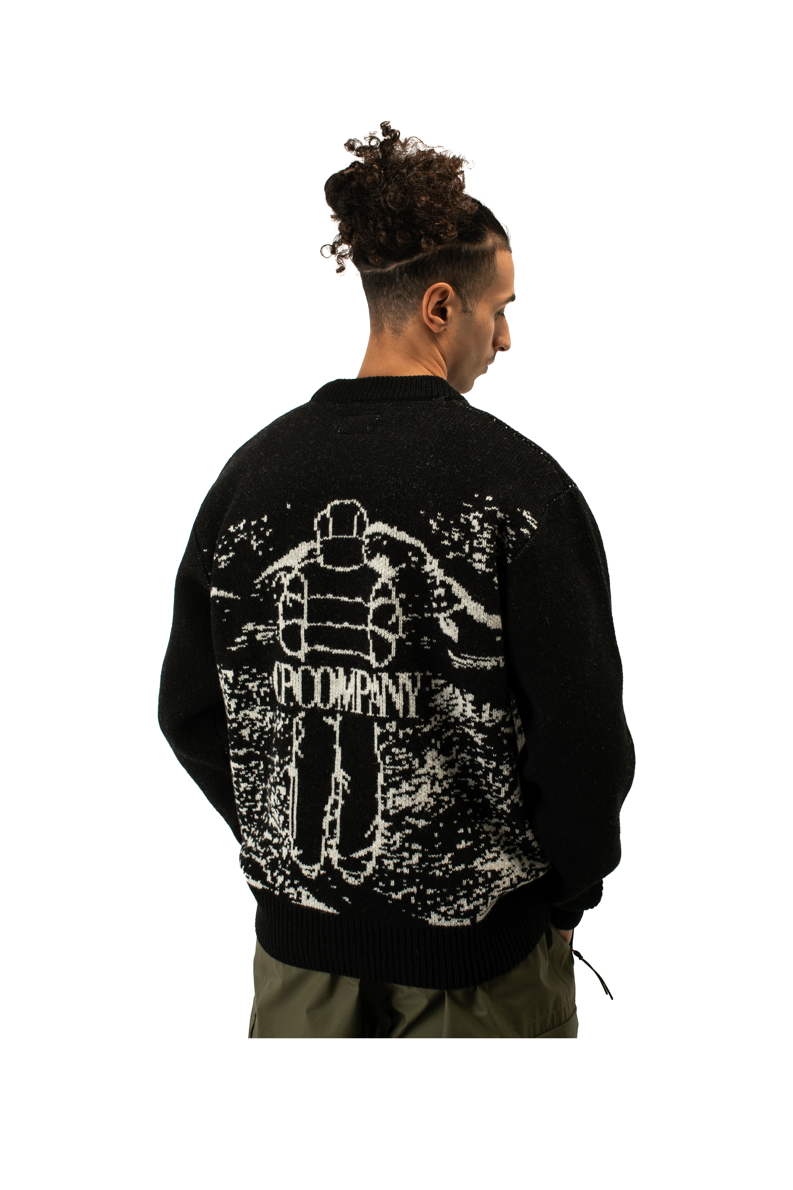 Lambswool Jacquard Crewneck x One Block Down.