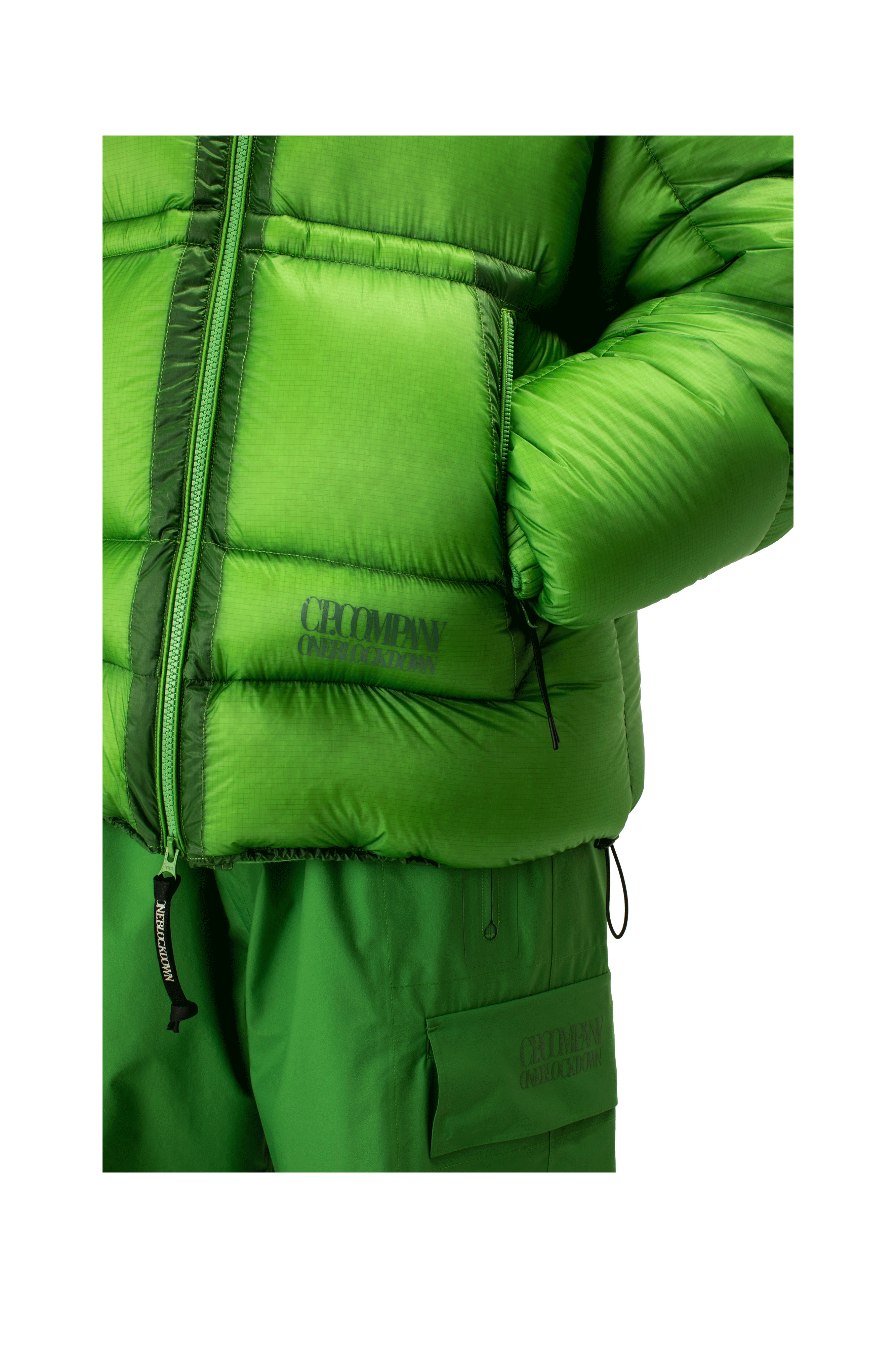 D.D. Shell Short Down Jacket "Fern" x One Block Down.