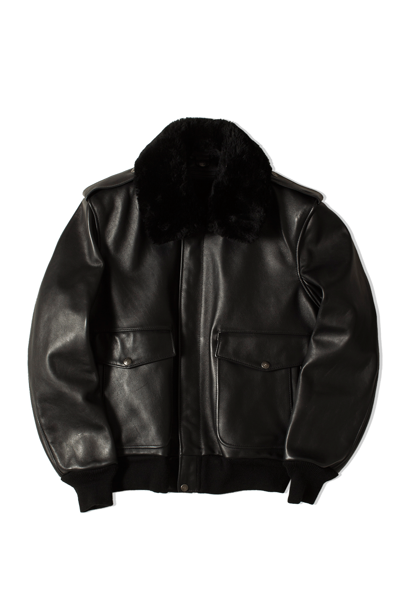 A-2 Naked Cowhide Leather Flight Jacket