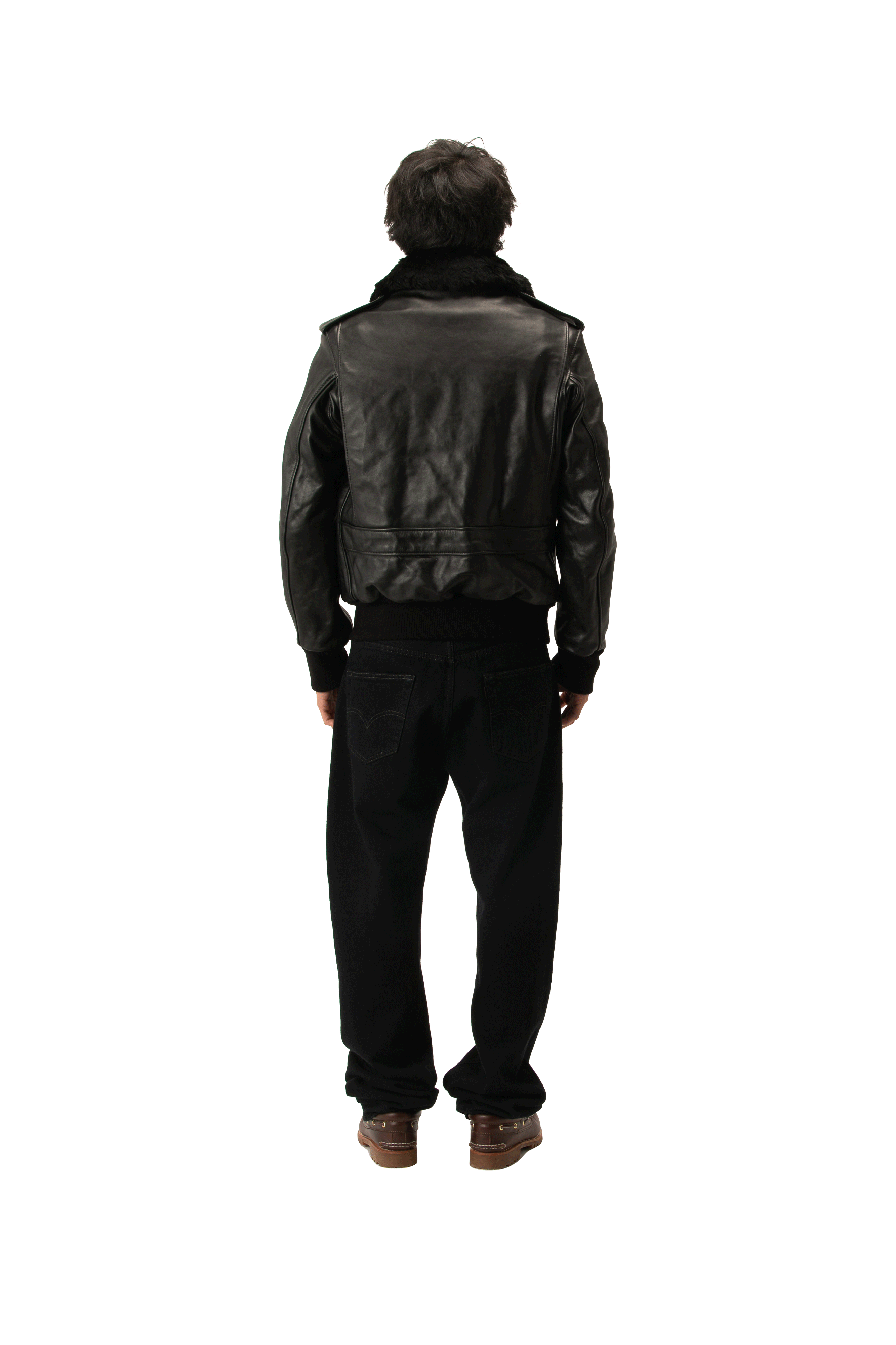 A-2 Naked Cowhide Leather Flight Jacket