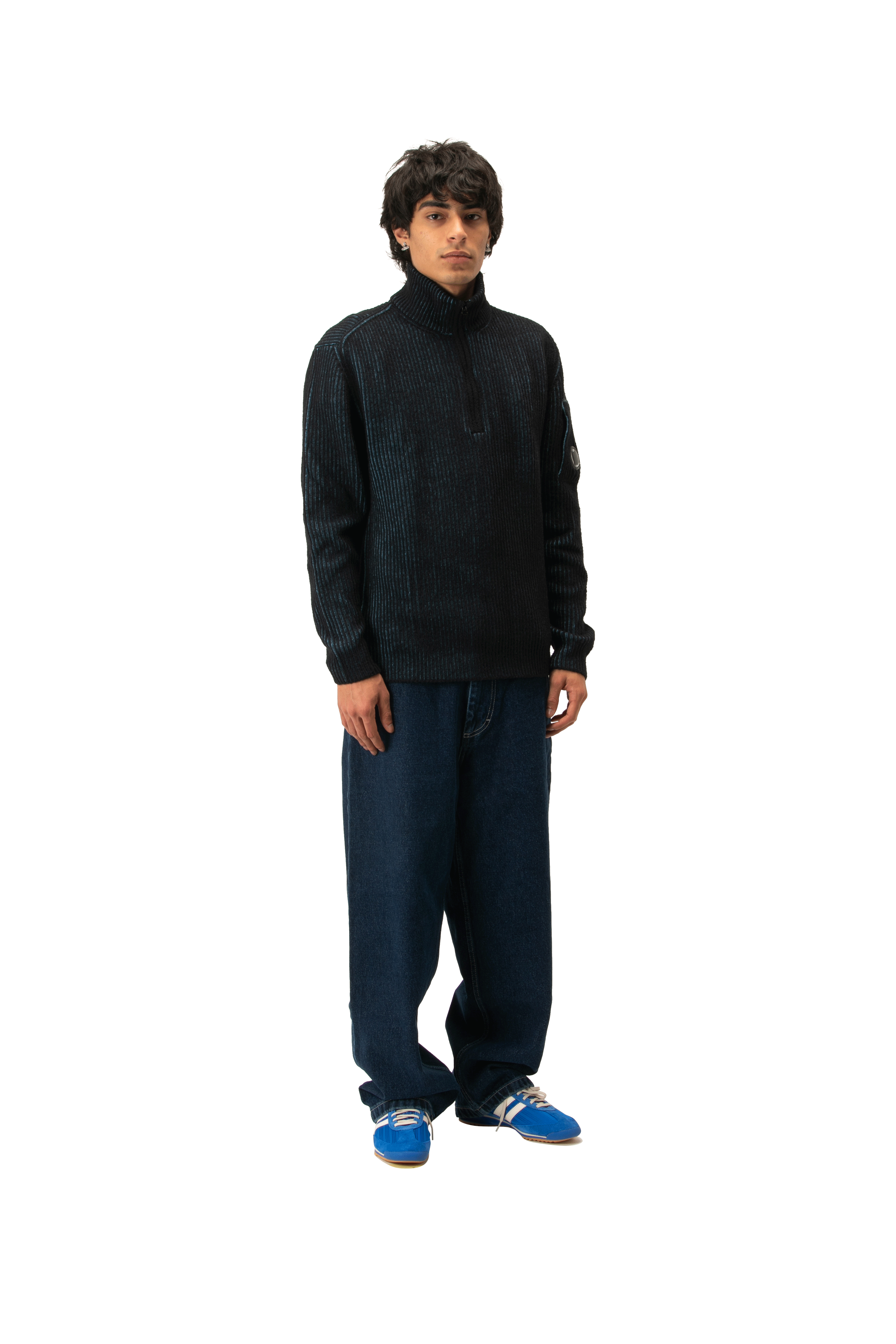 Knitwear Polo Collar in Fleece Knit