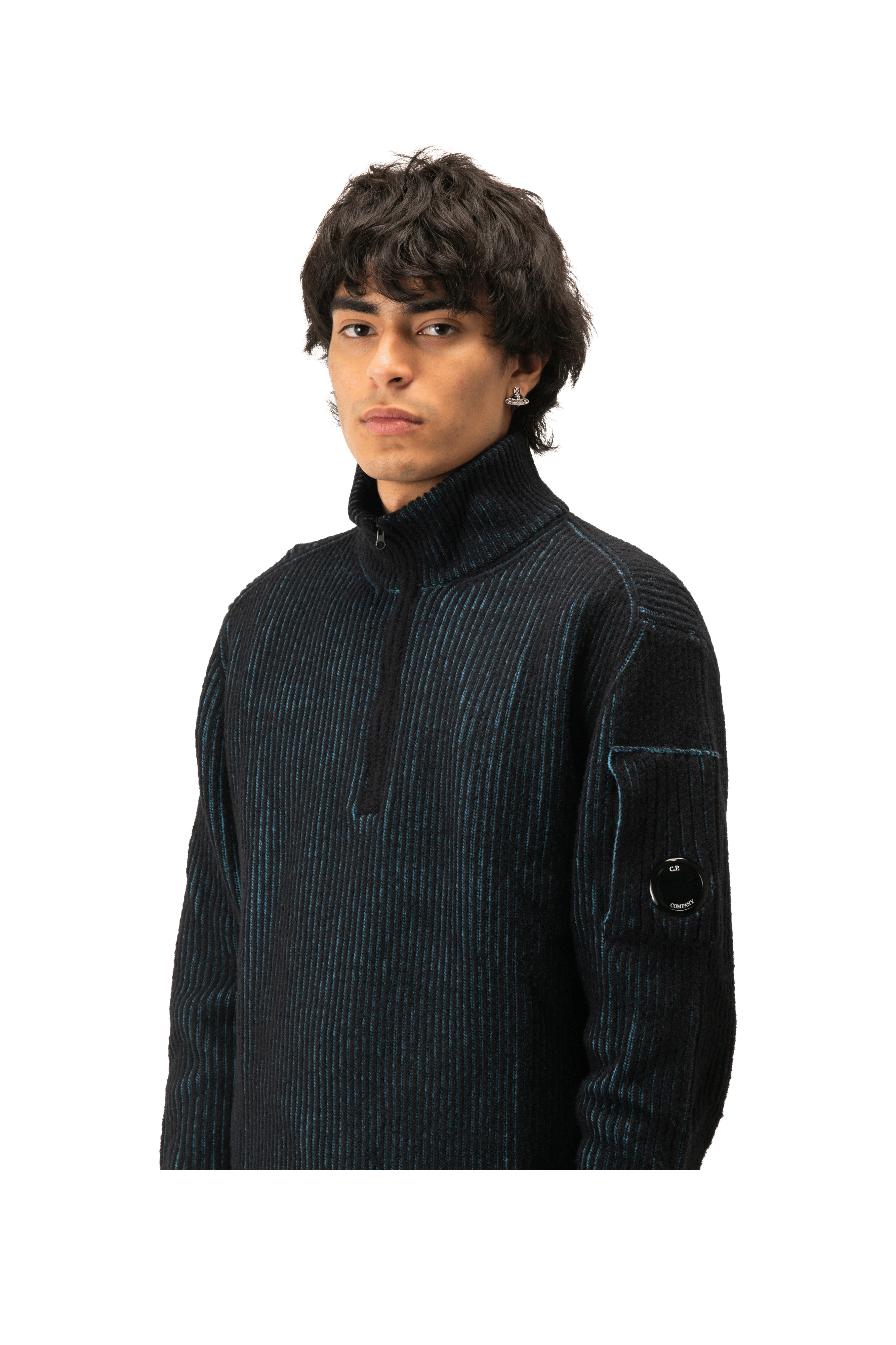Knitwear Polo Collar in Fleece Knit