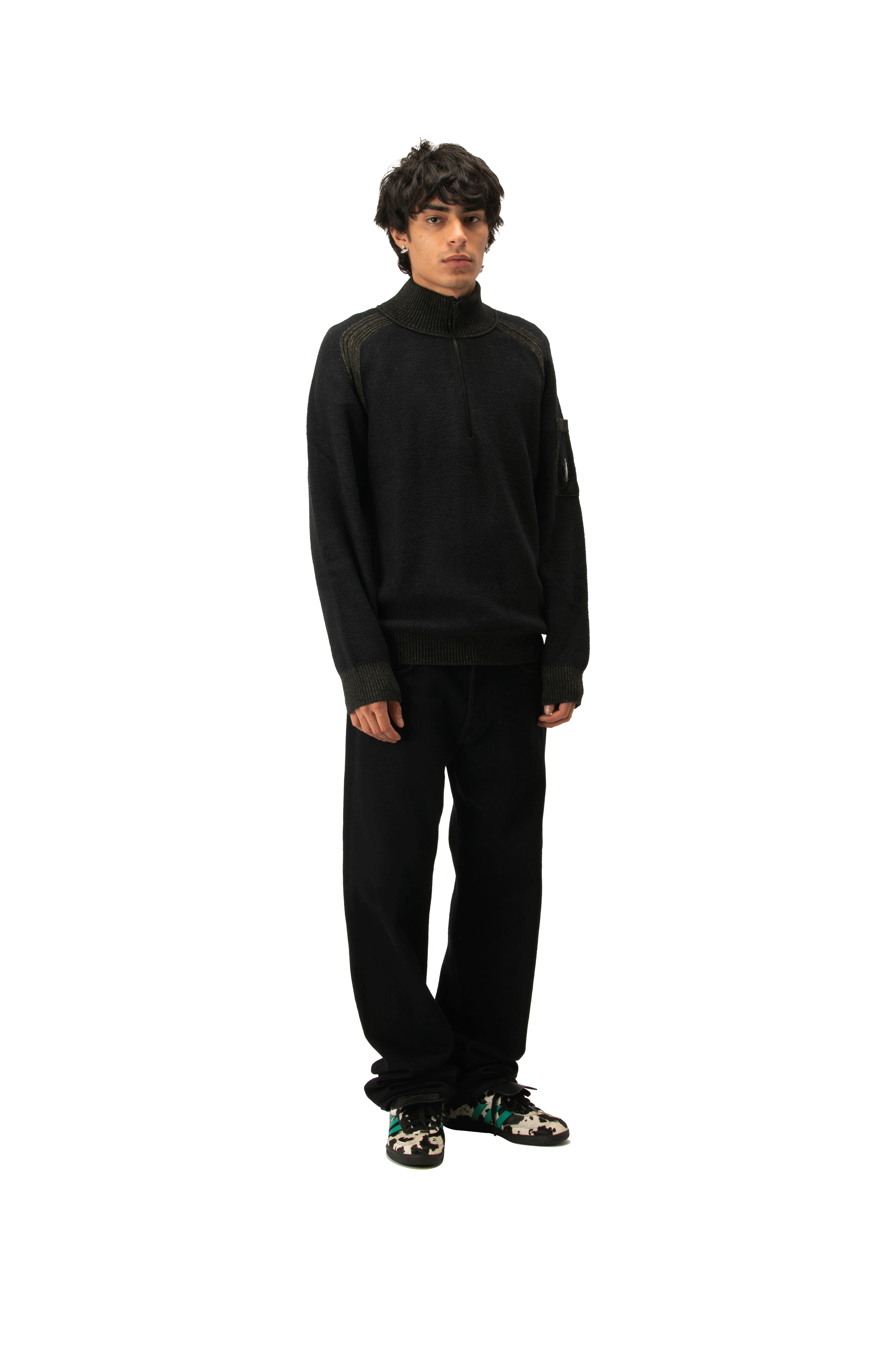 Knitwear Polo Collar in Fleece Knit