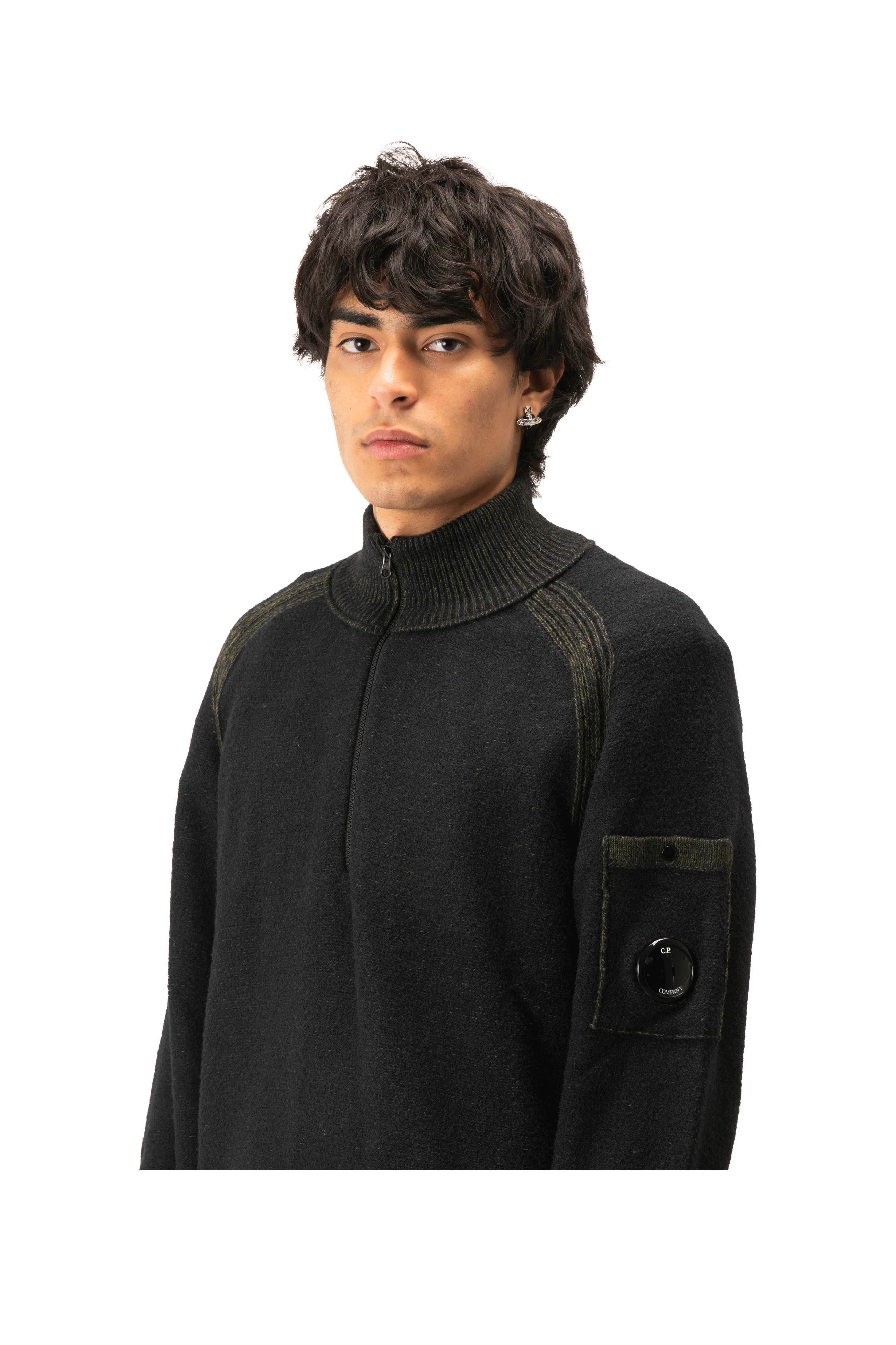 Knitwear Polo Collar in Fleece Knit