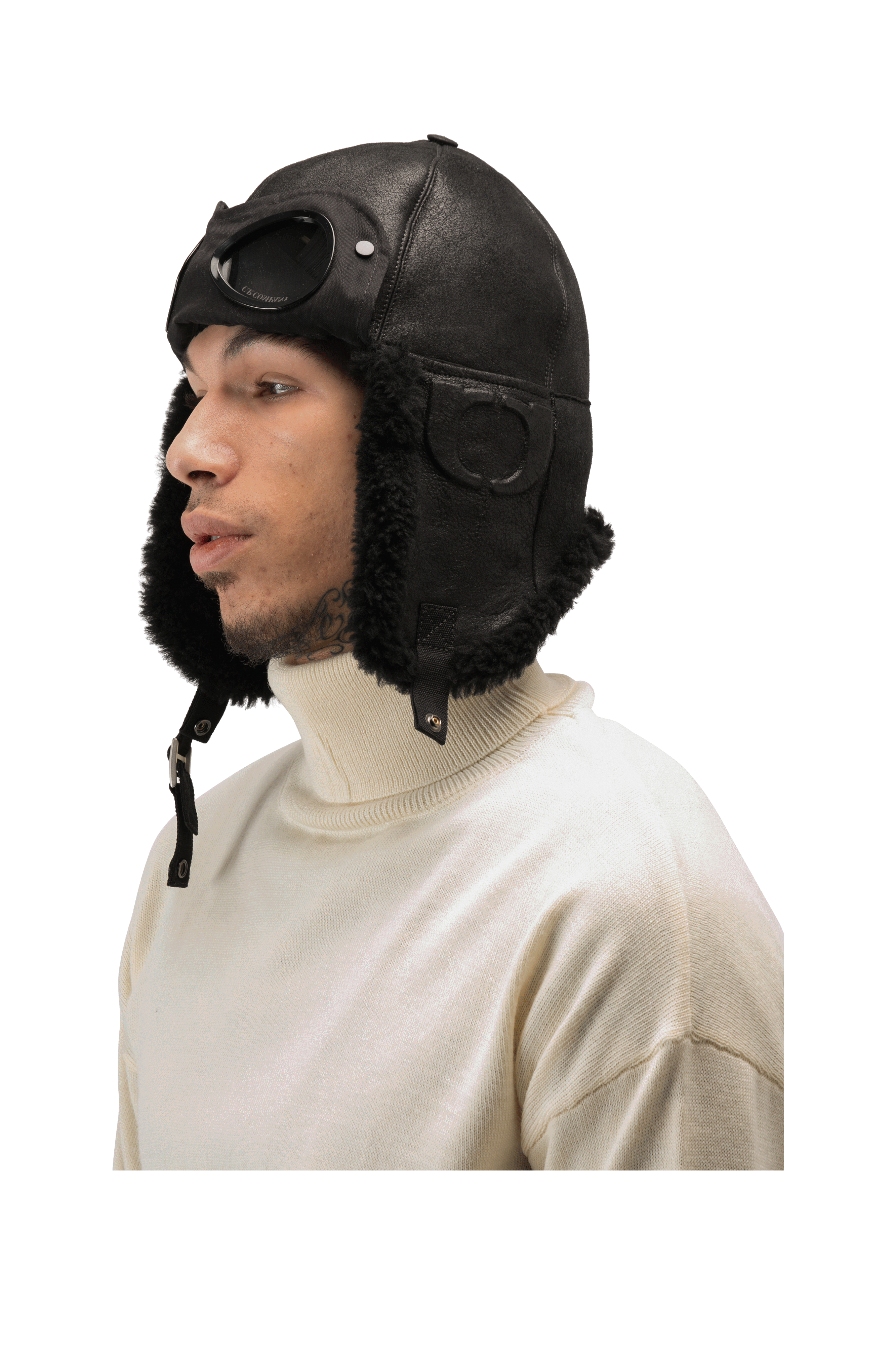 Shearling Goggle Hat x One Block Down