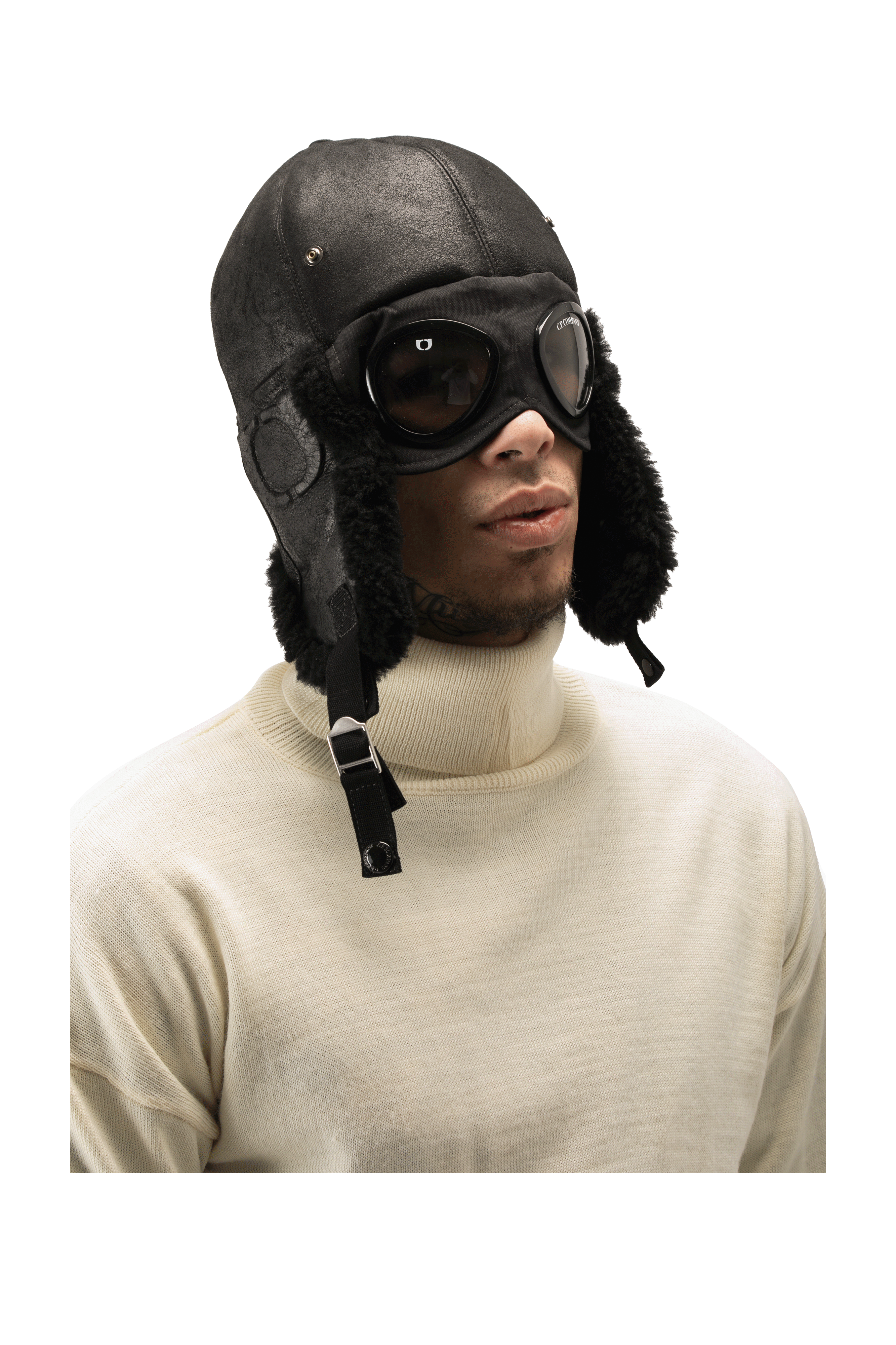 Shearling Goggle Hat x One Block Down