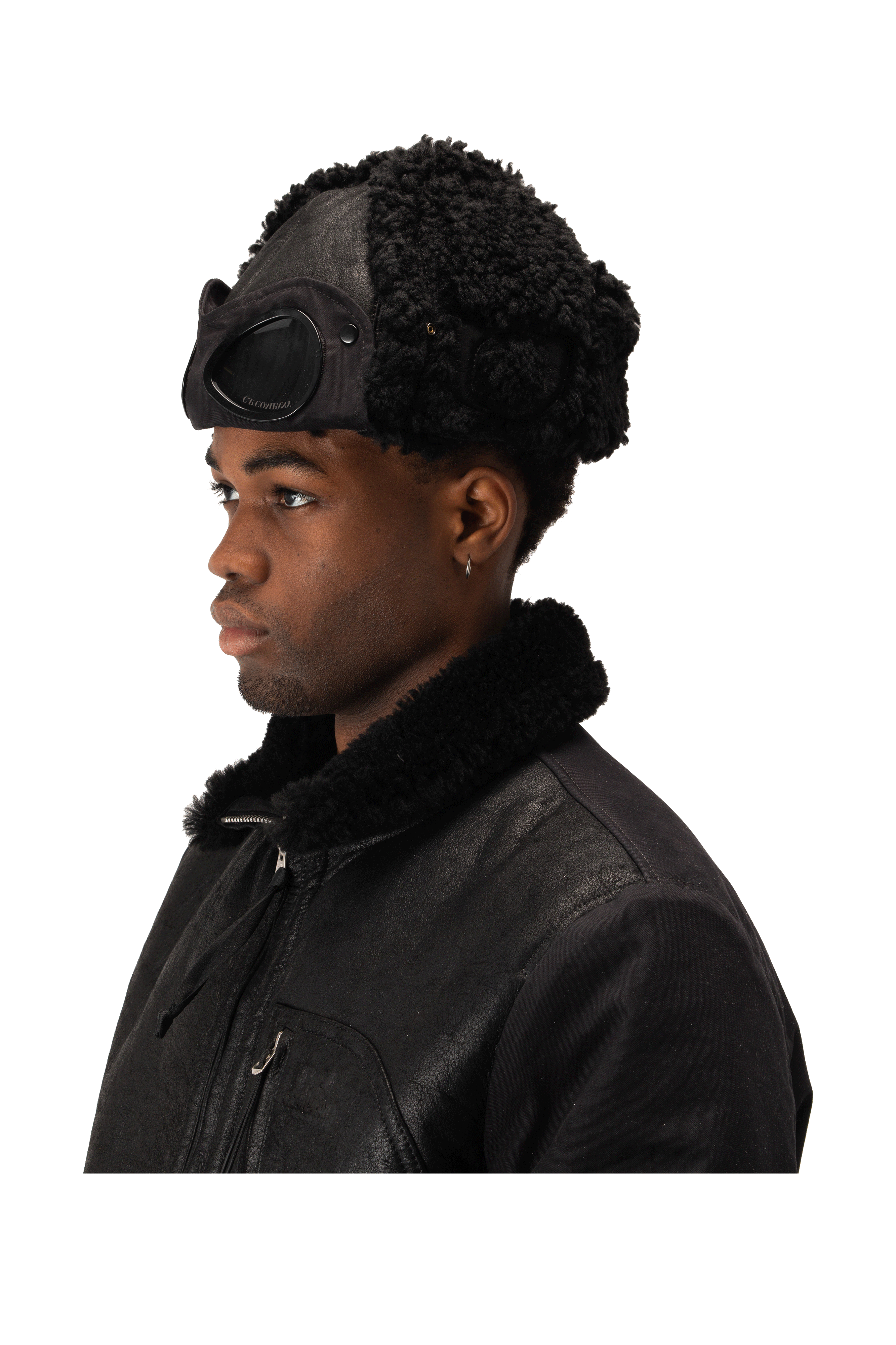 Shearling Goggle Hat x One Block Down