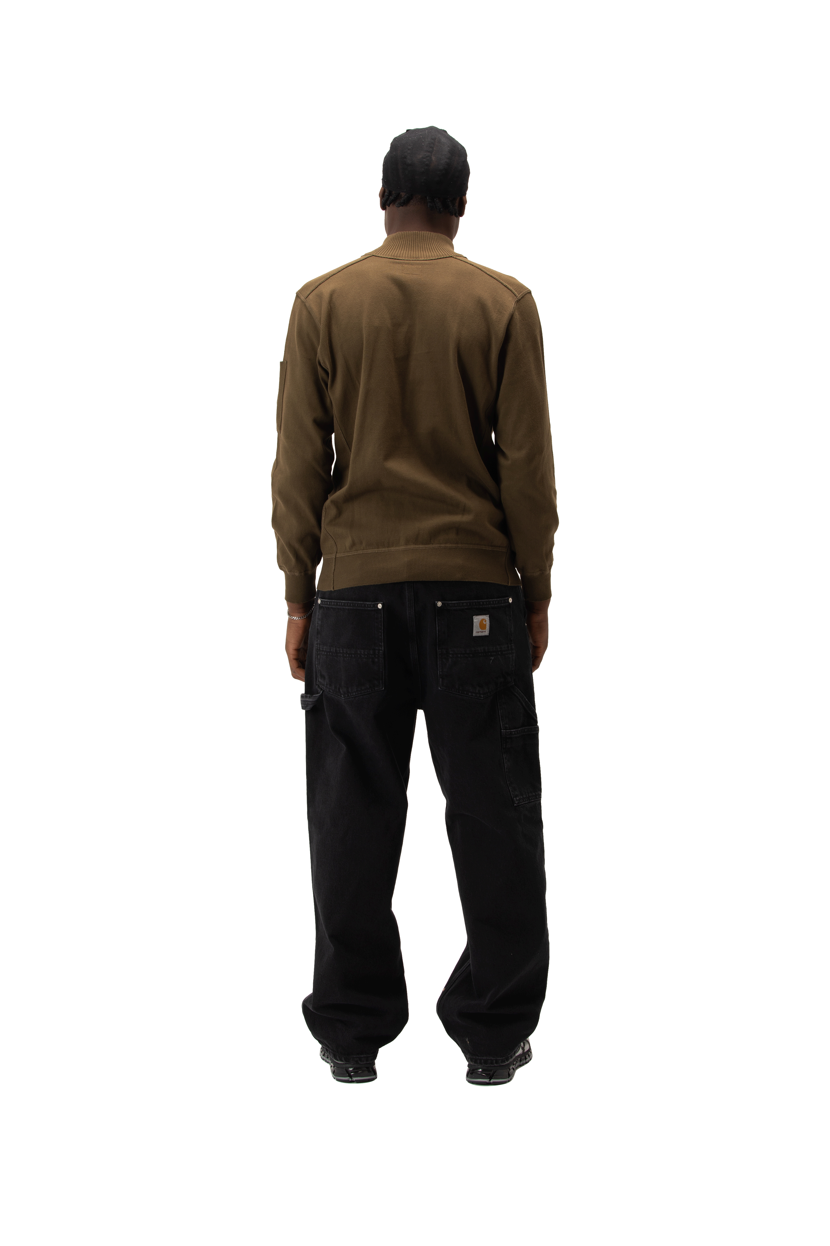 Cotton Sea Island Half Zip Lens Sweater