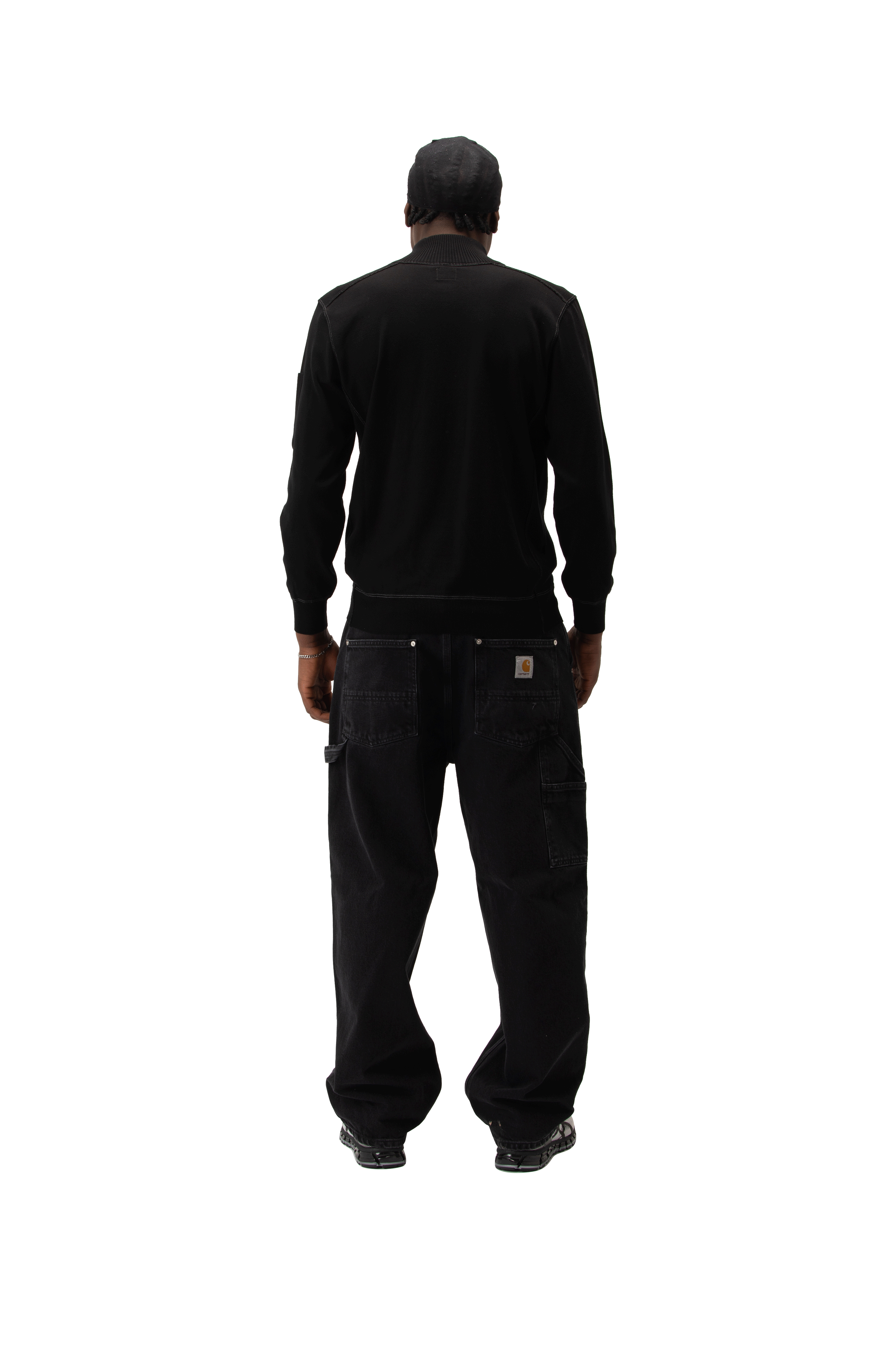 Cotton Sea Island Half Zip Lens Sweater