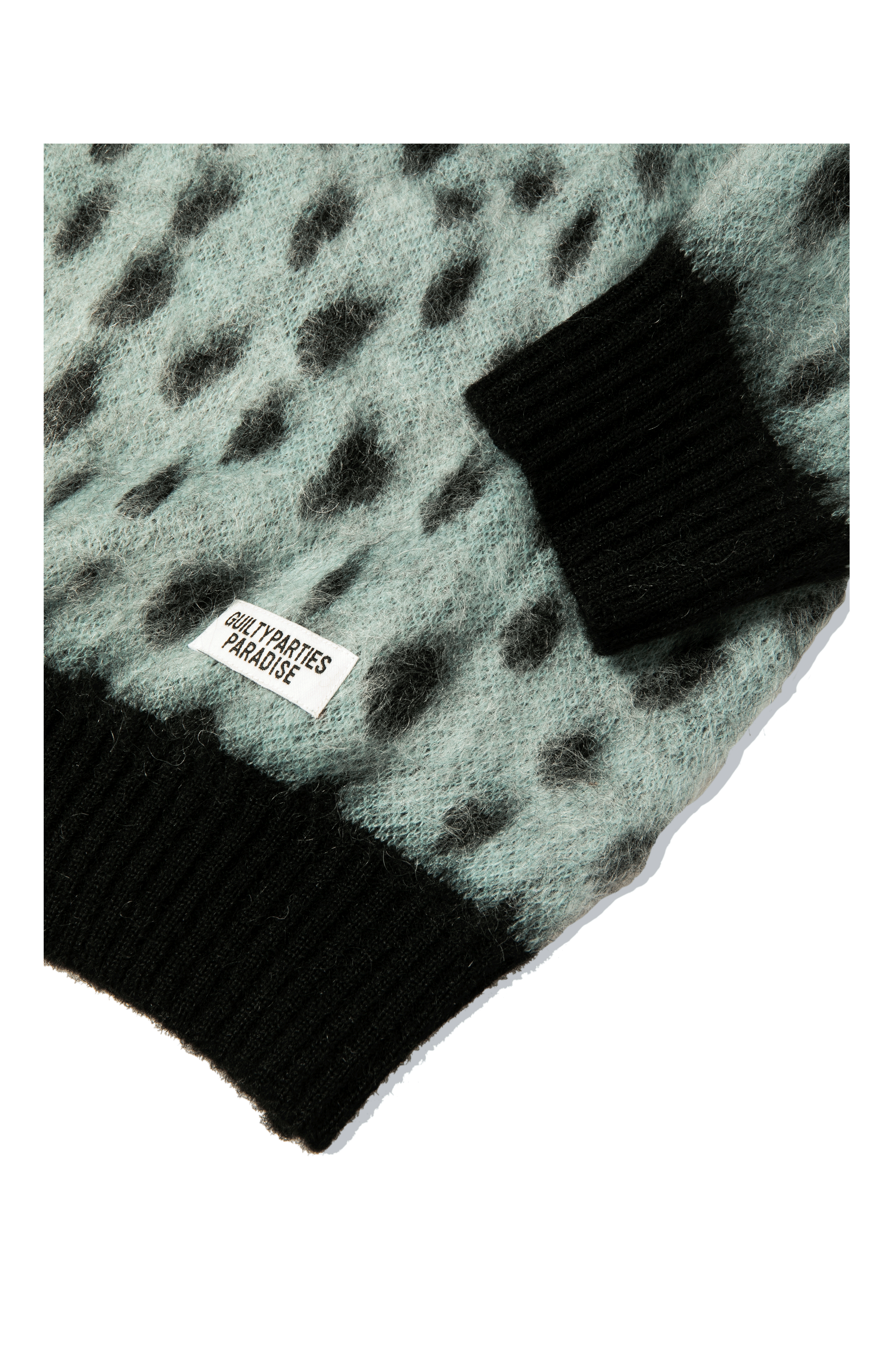 Leopard Mohair Crewneck Sweater