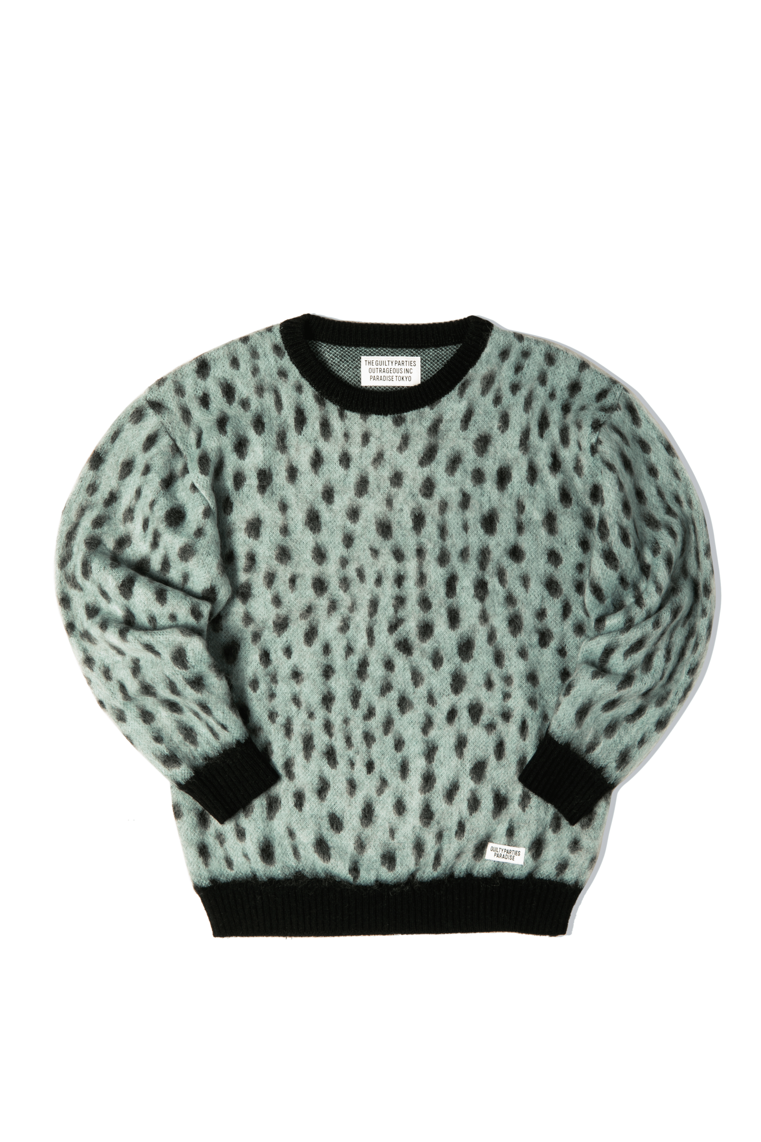 Leopard Mohair Crewneck Sweater