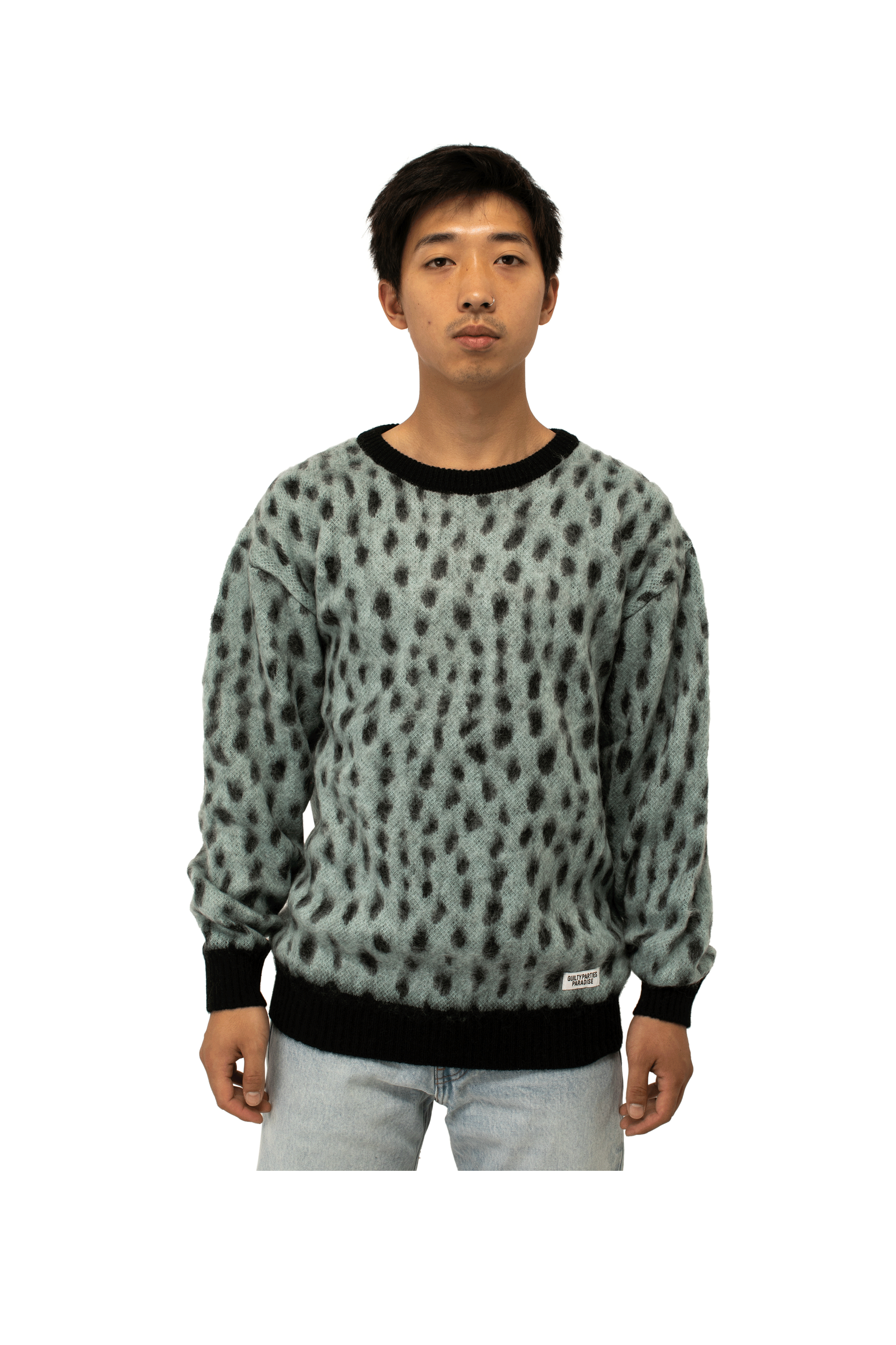 WACKO MARIA MOHAIR CREW NECK SWEATER M