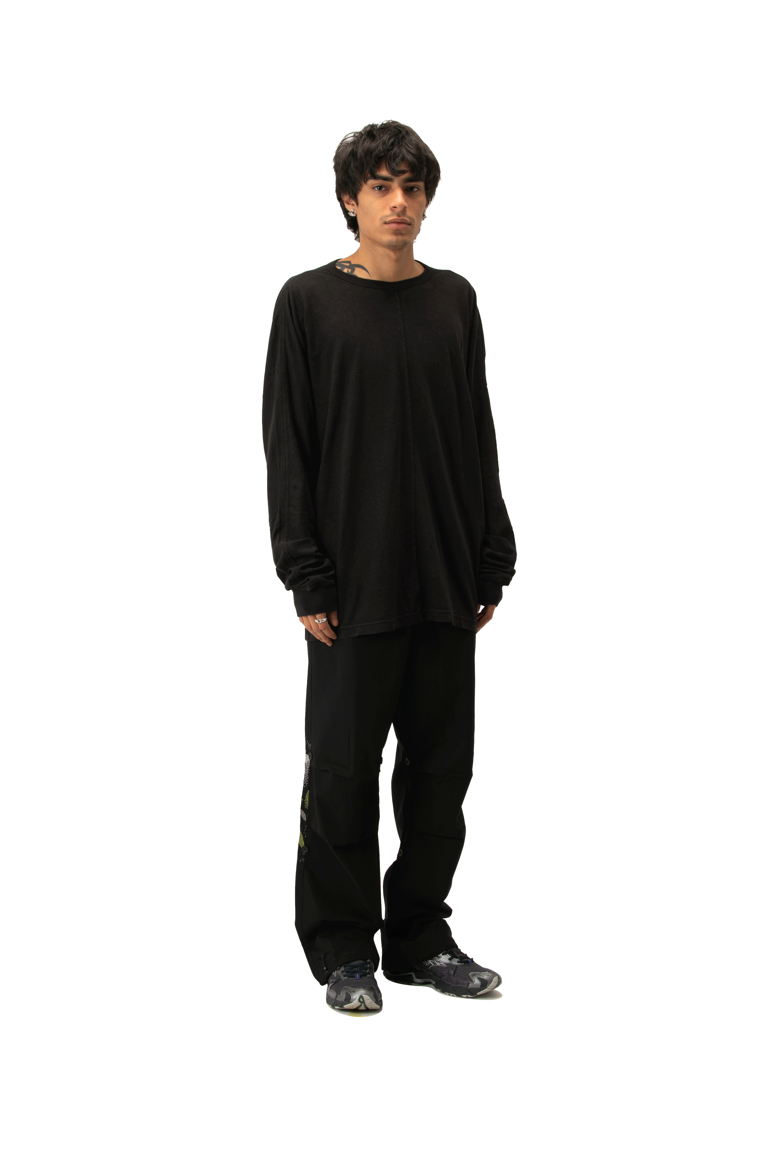 Hemp Cross Oversized Longsleeve T-Shirt