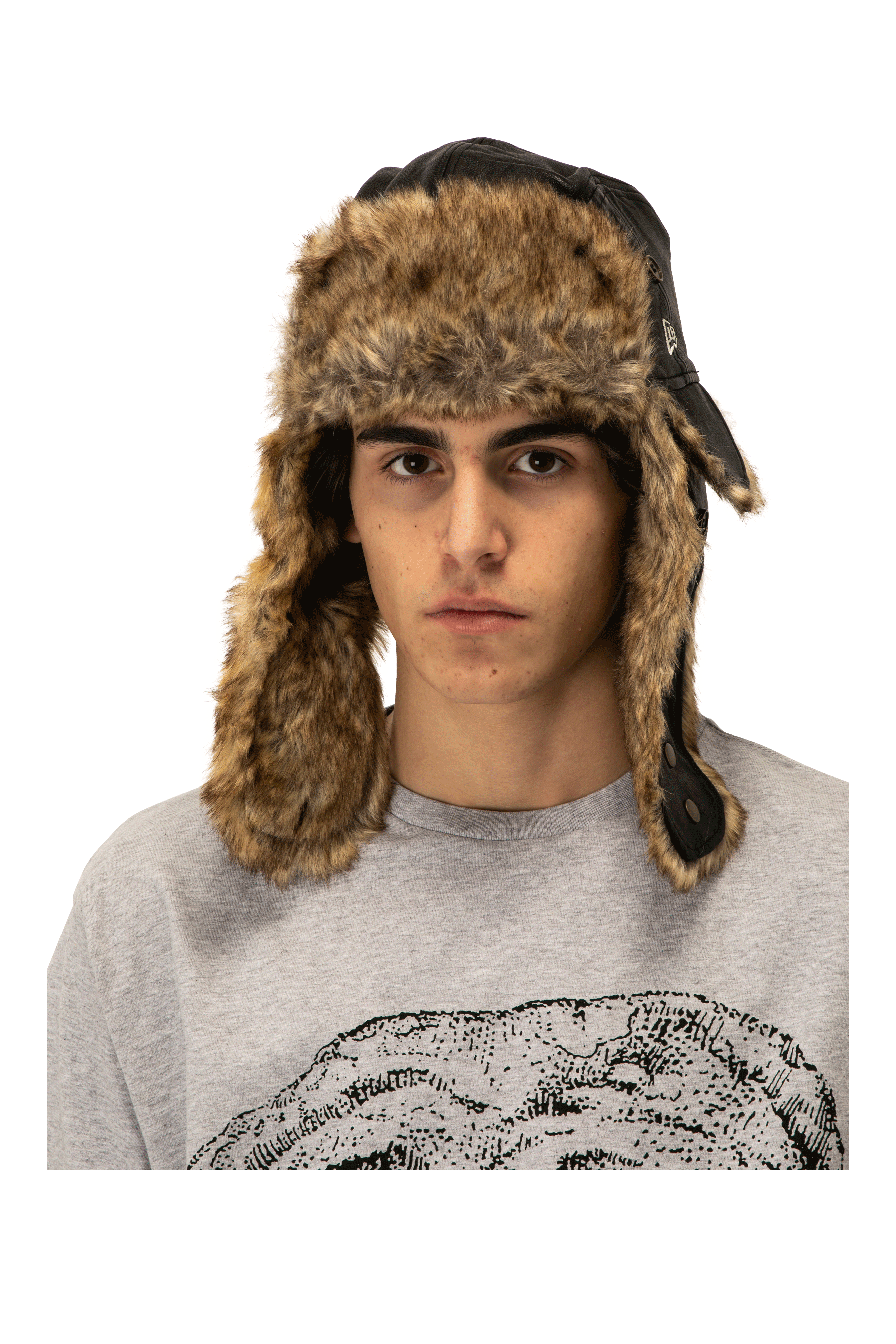 Leather Trapper Hat