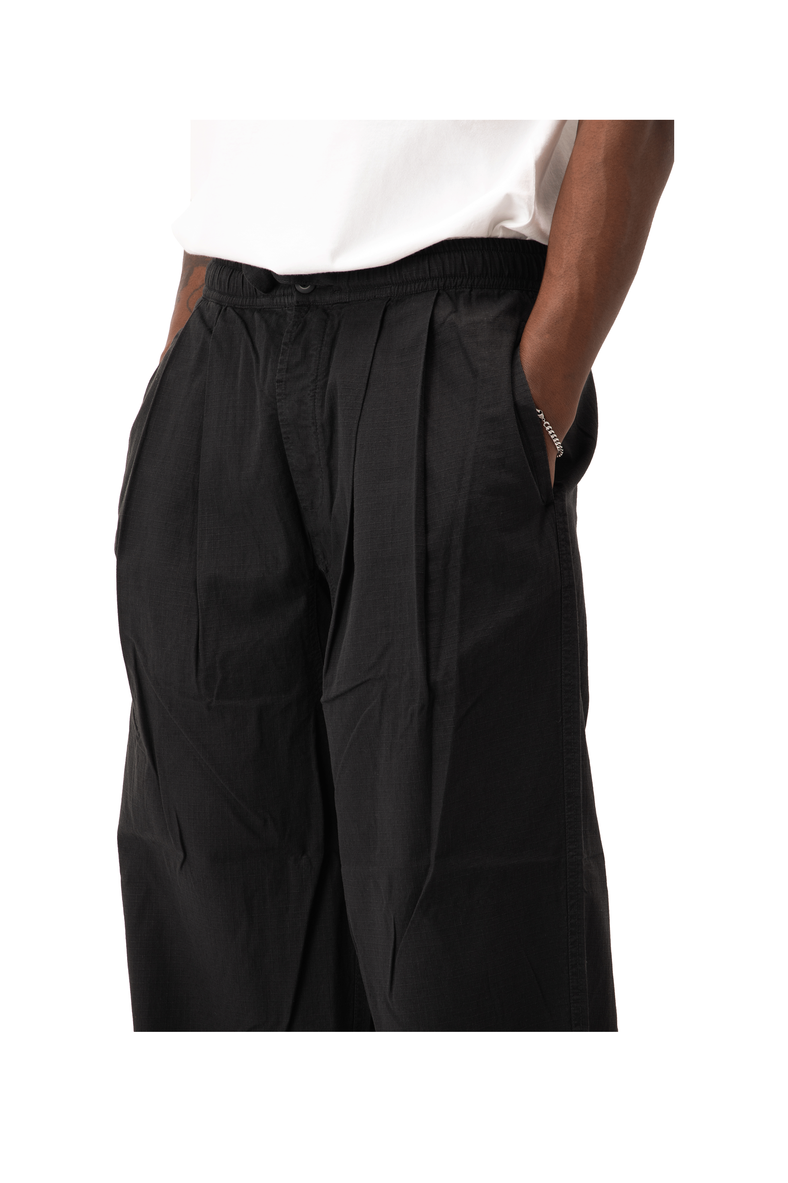 Hemp Ripstop Pleated Trousers