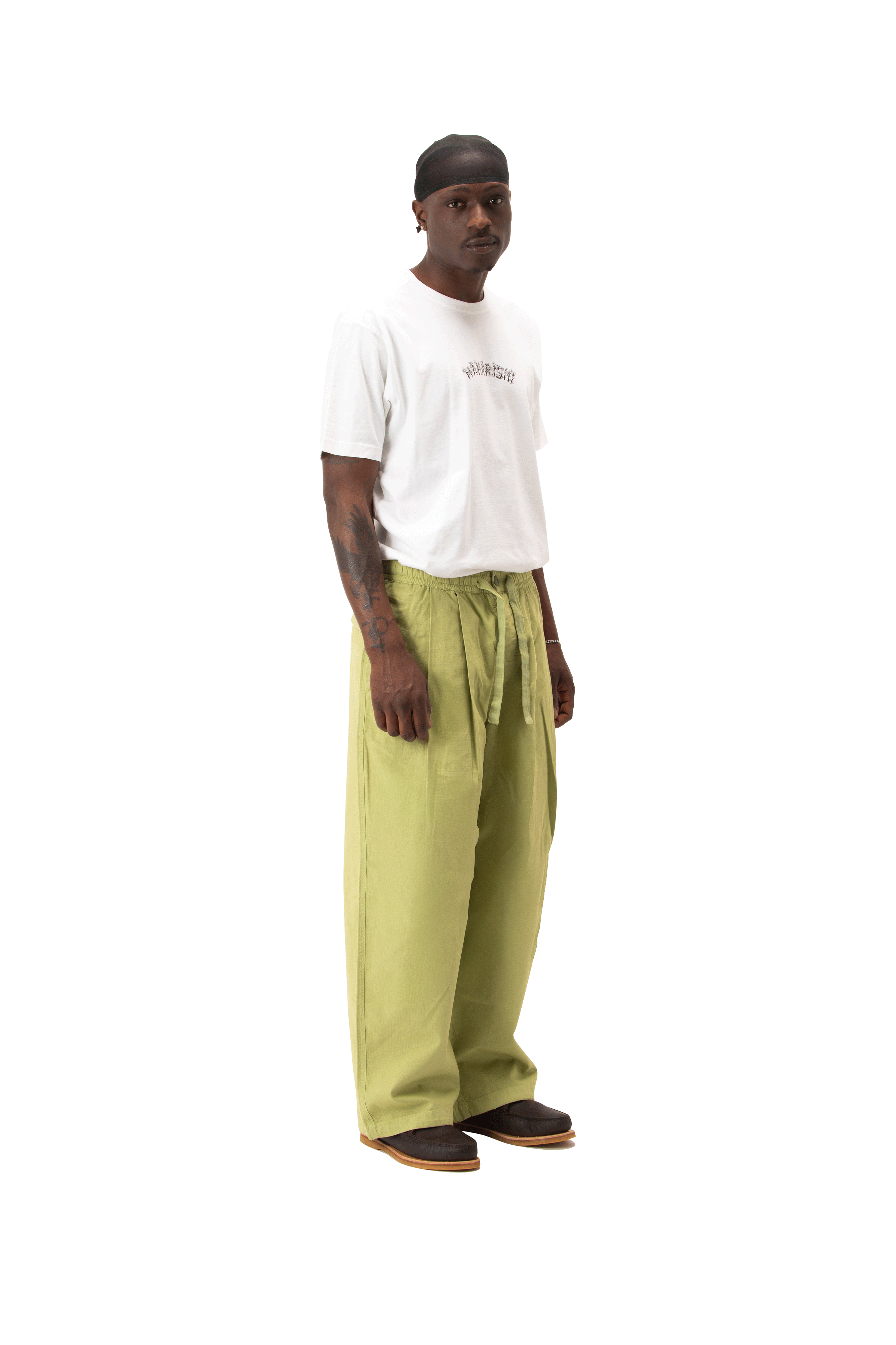 Hemp Ripstop Pleated Trousers