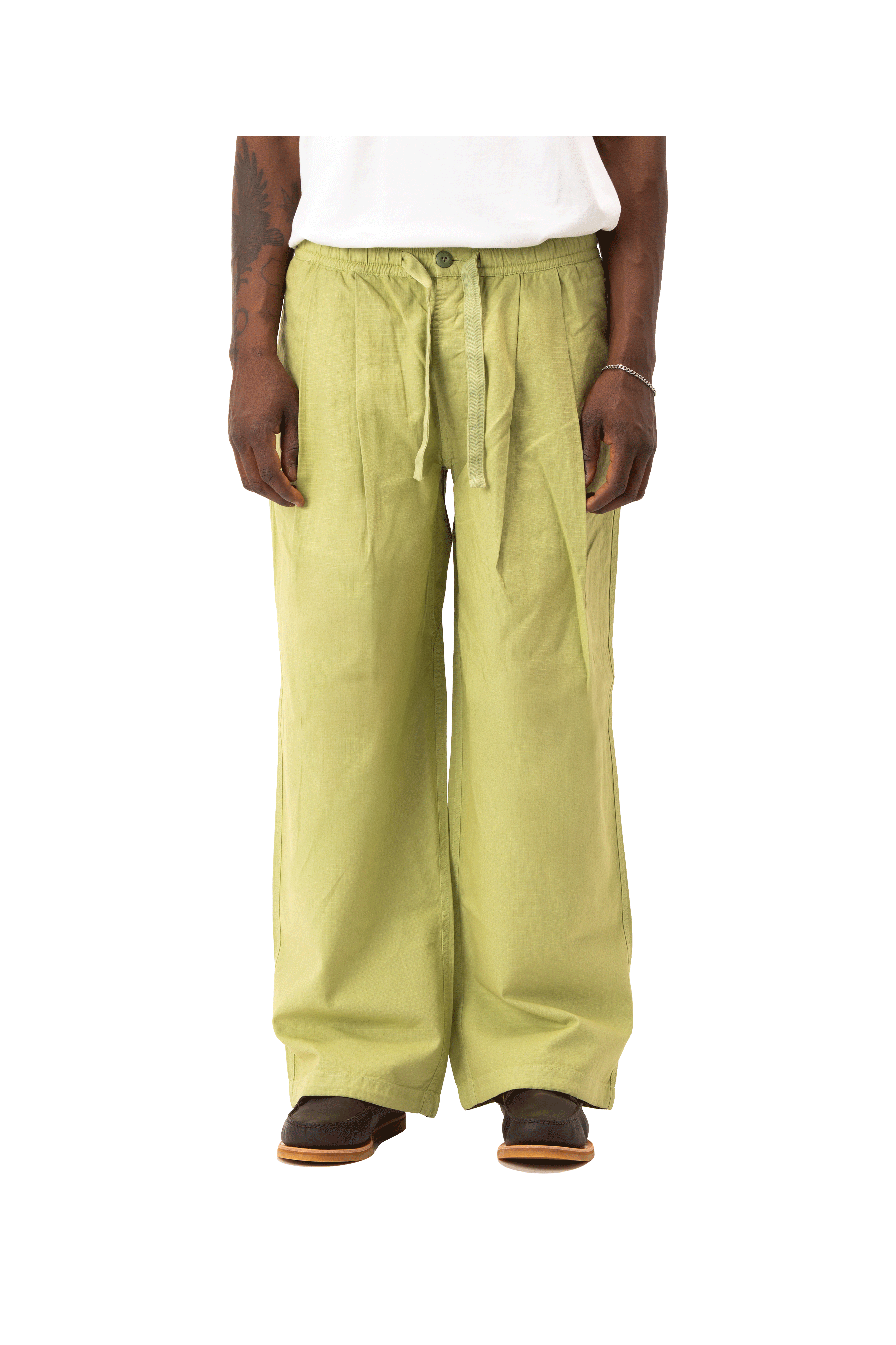 Hemp Ripstop Pleated Trousers