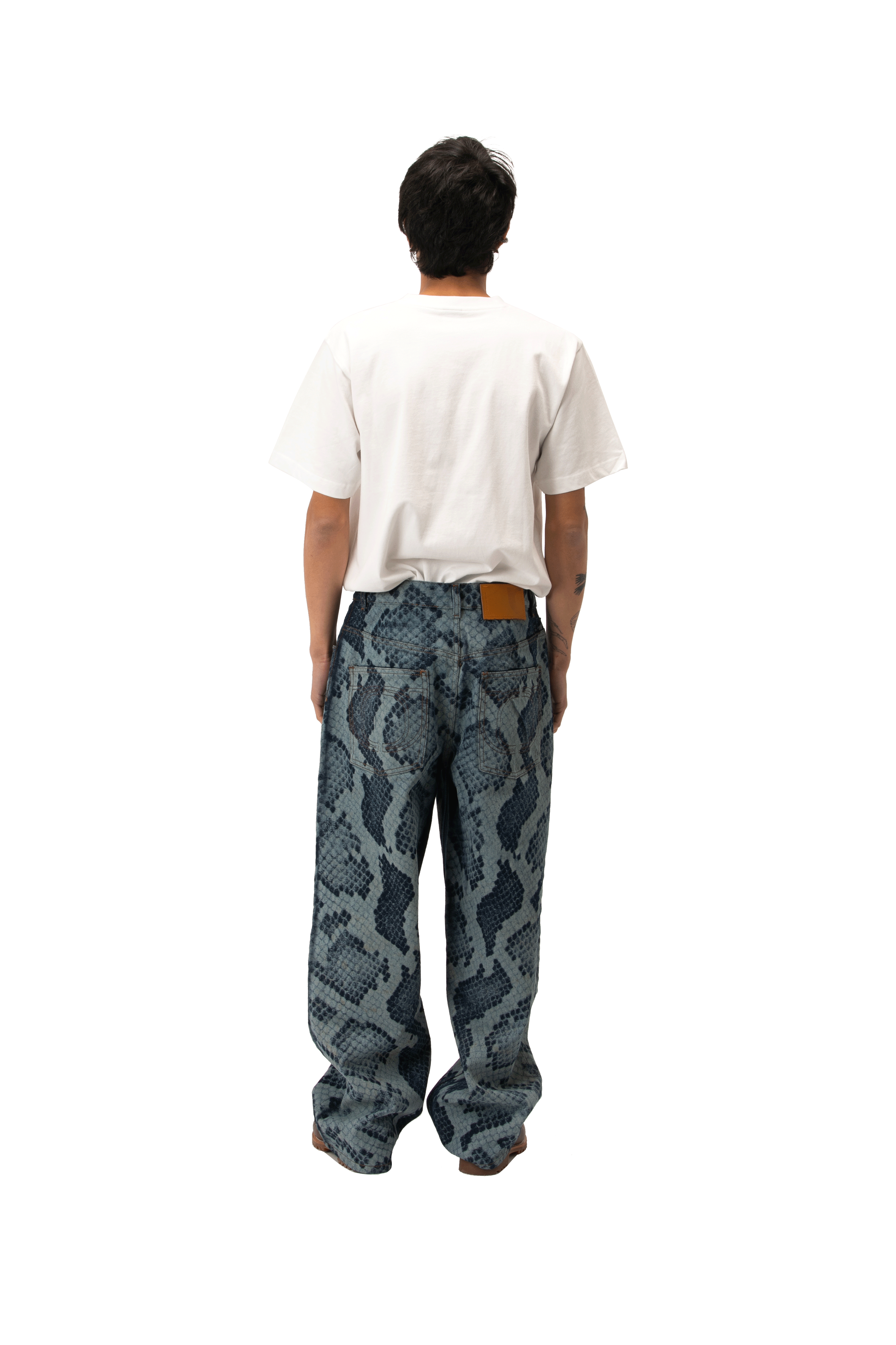 Snakeskin Printed Denim.