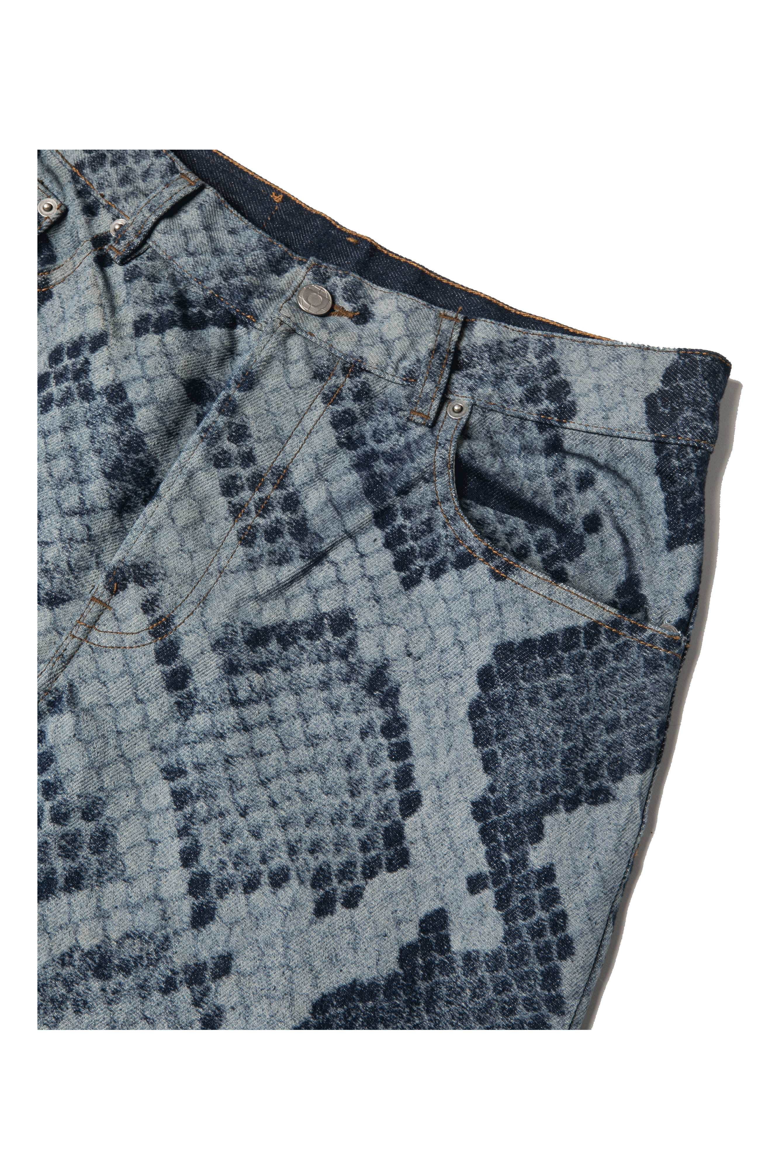 Snakeskin Printed Denim.