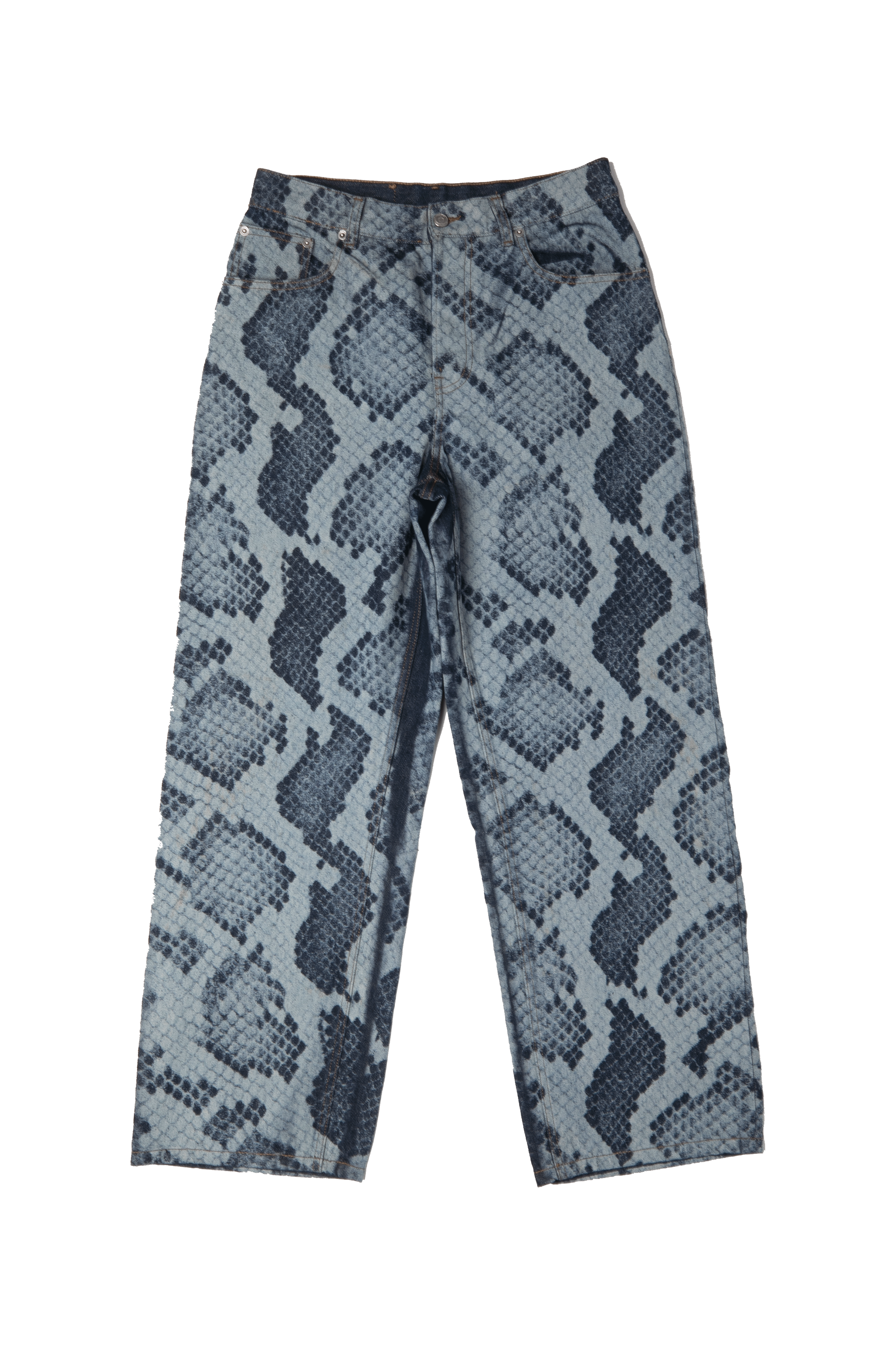 Snakeskin Printed Denim.