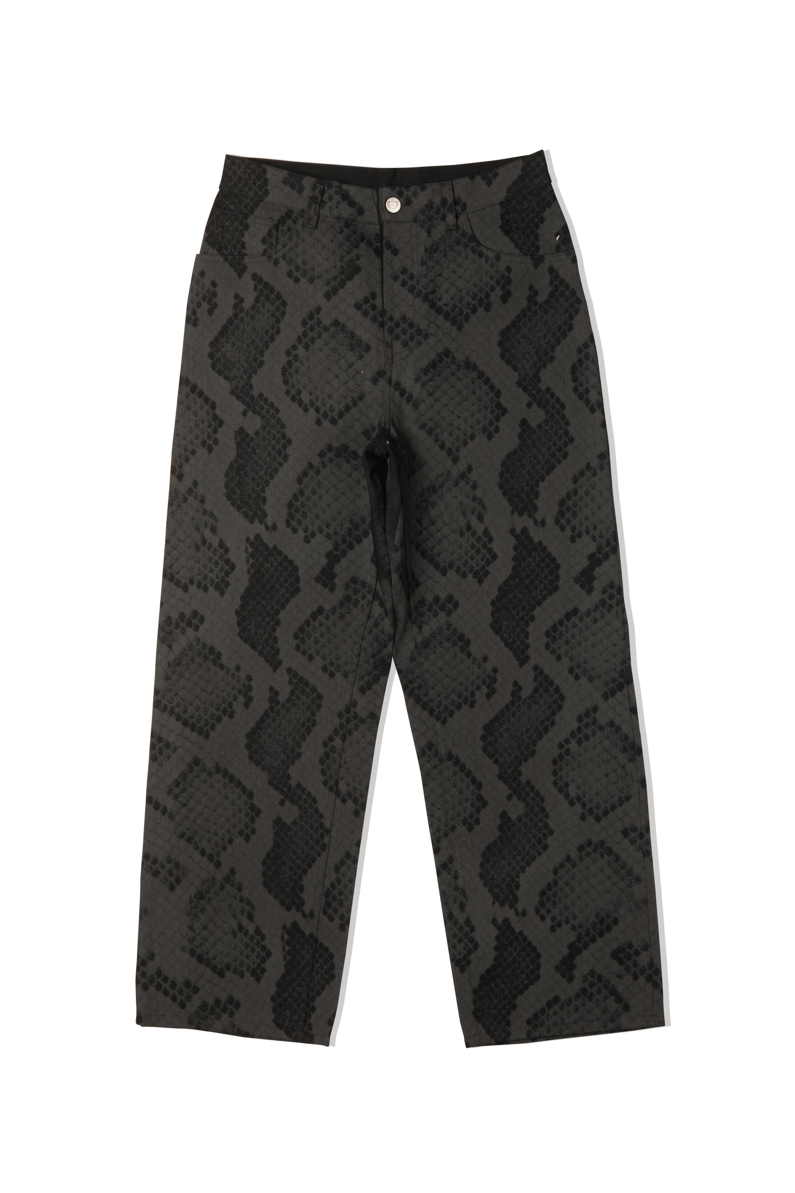 Snakeskin Printed Denim