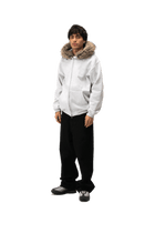 Zip-Up Hoodie With Fur