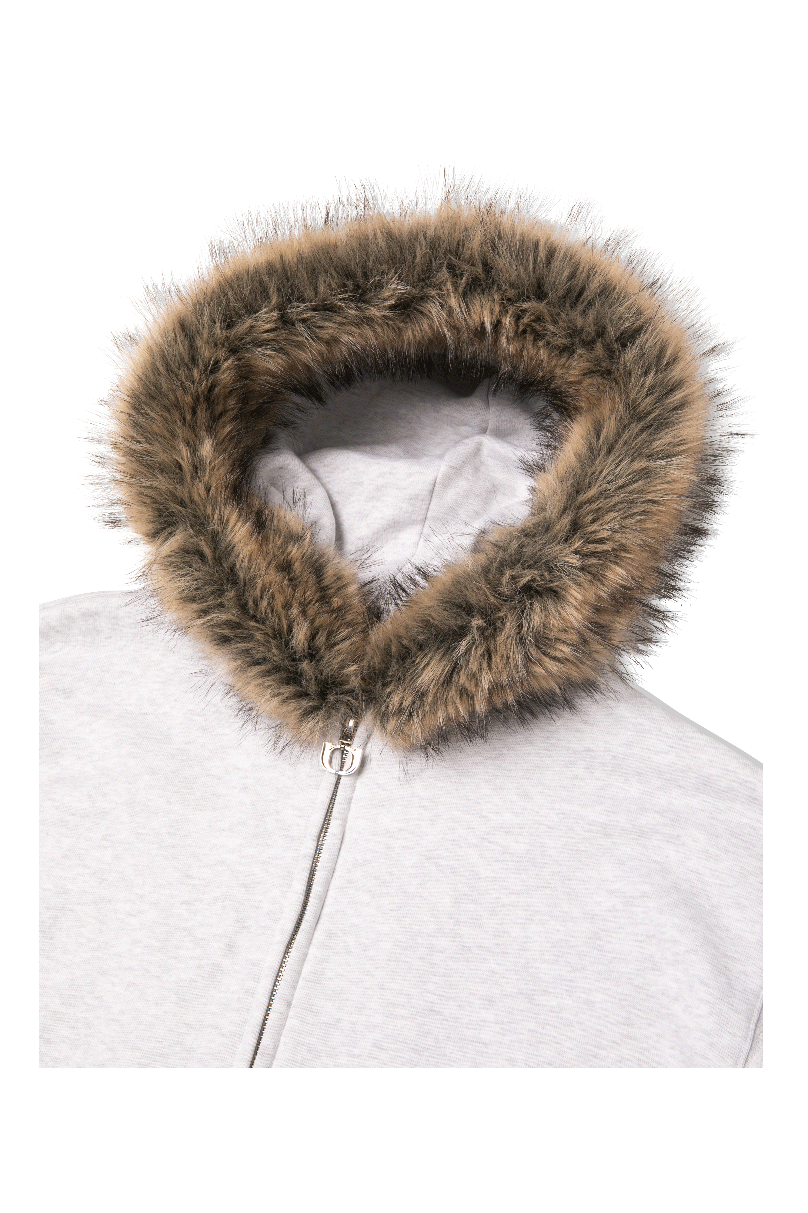 Zip-Up Hoodie With Fur
