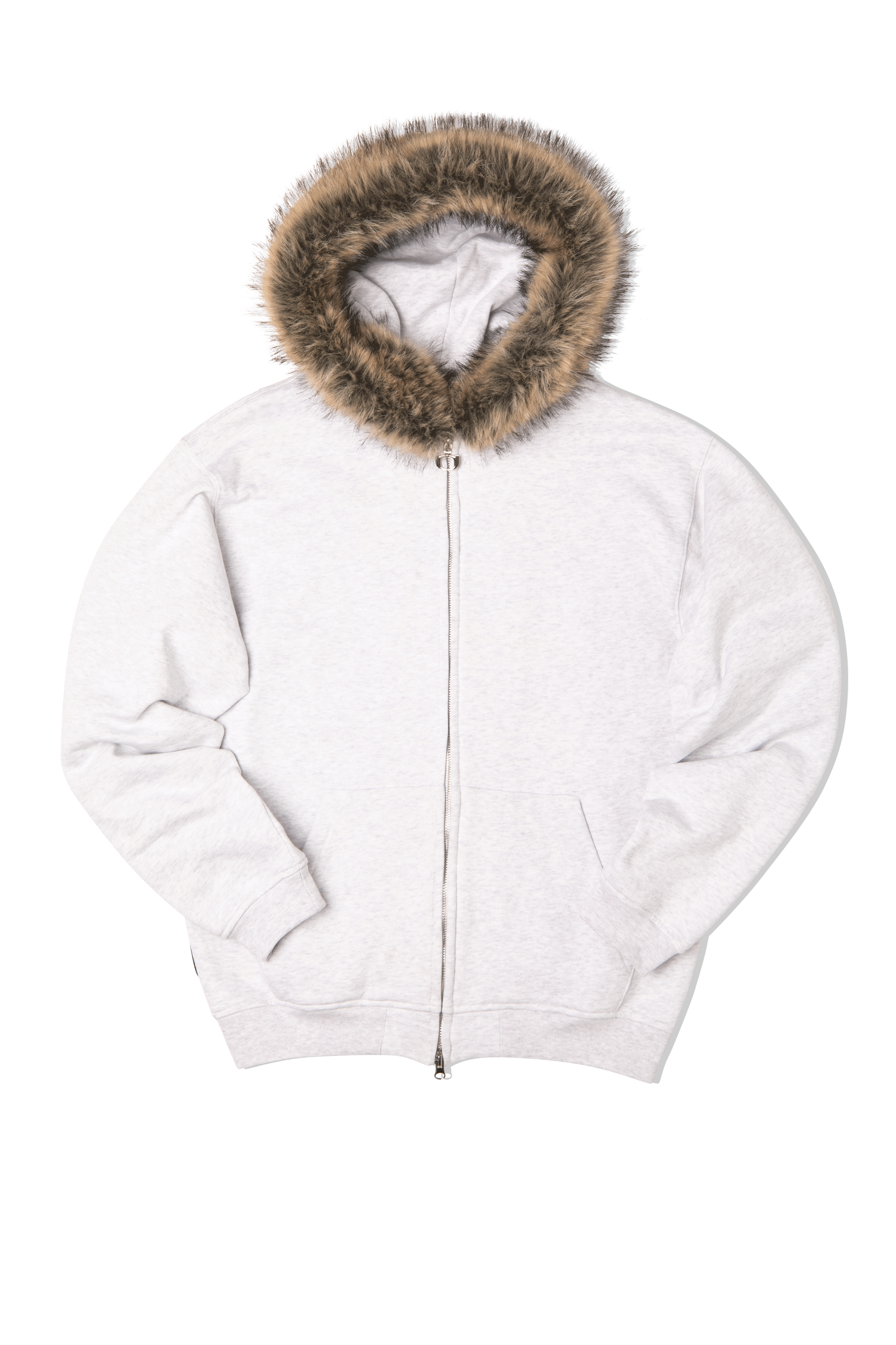 Zip-Up Hoodie With Fur