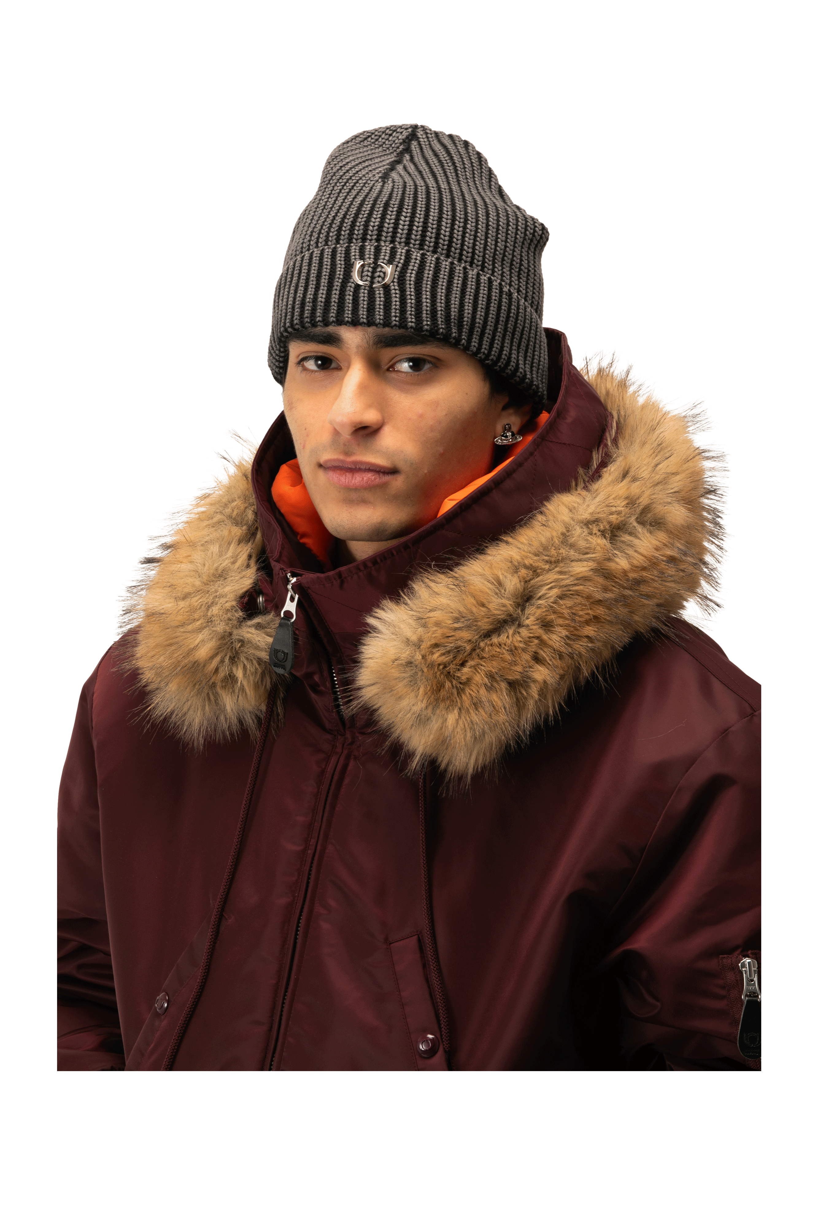 Acid Wash Ribbed Beanie