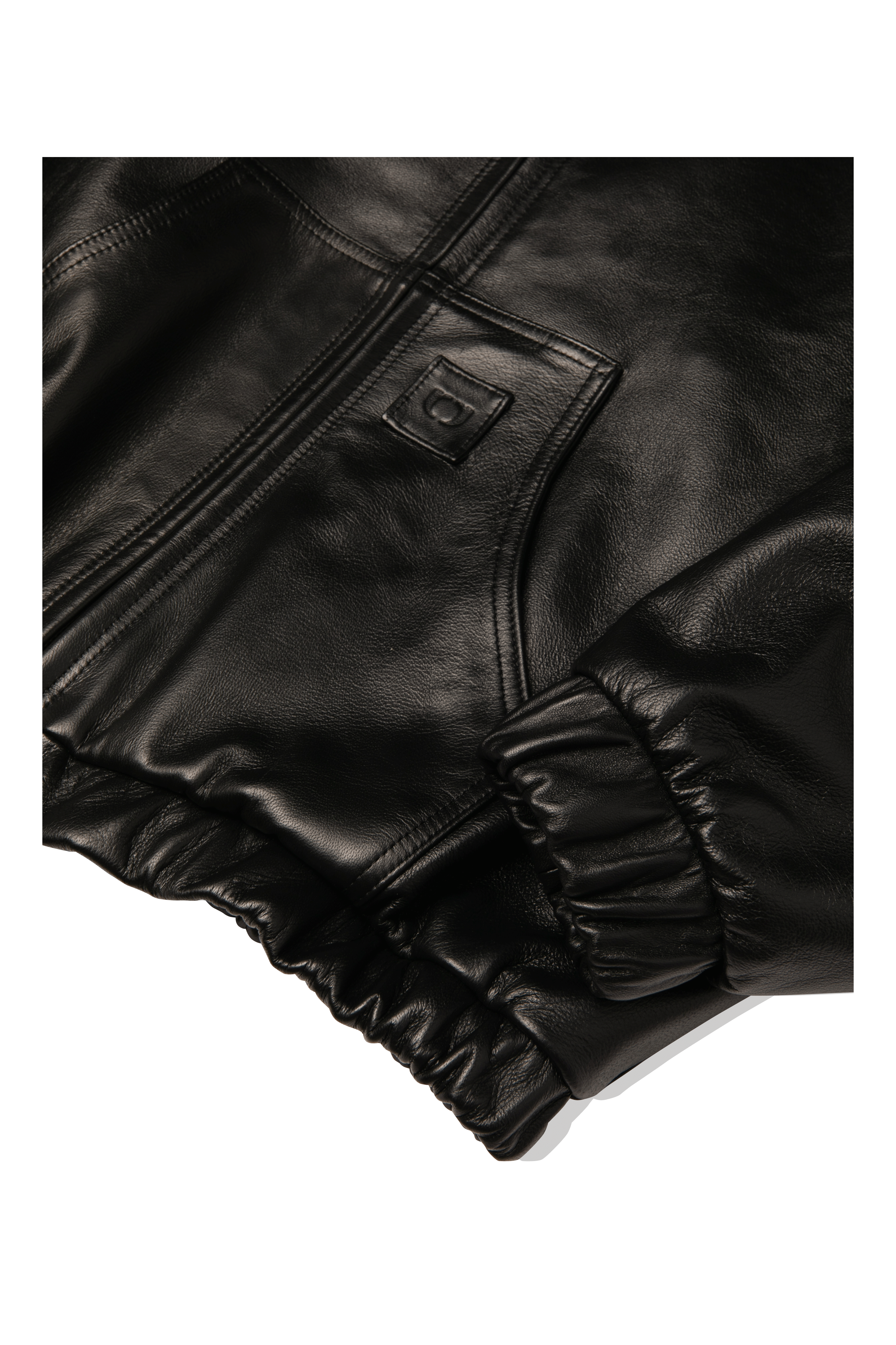 Active Leather Jacket Studded Logo