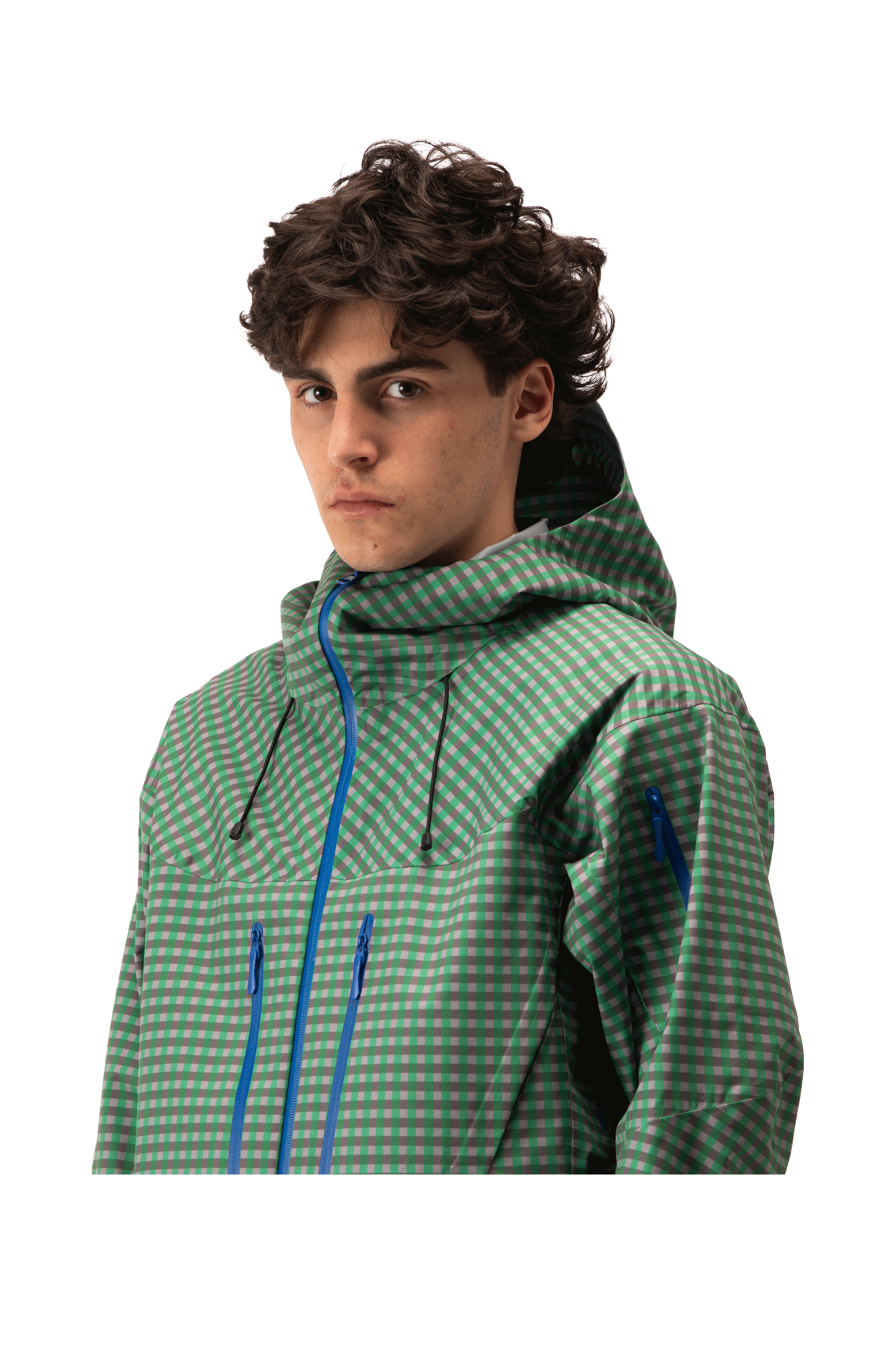 Technical Vichy Jacket