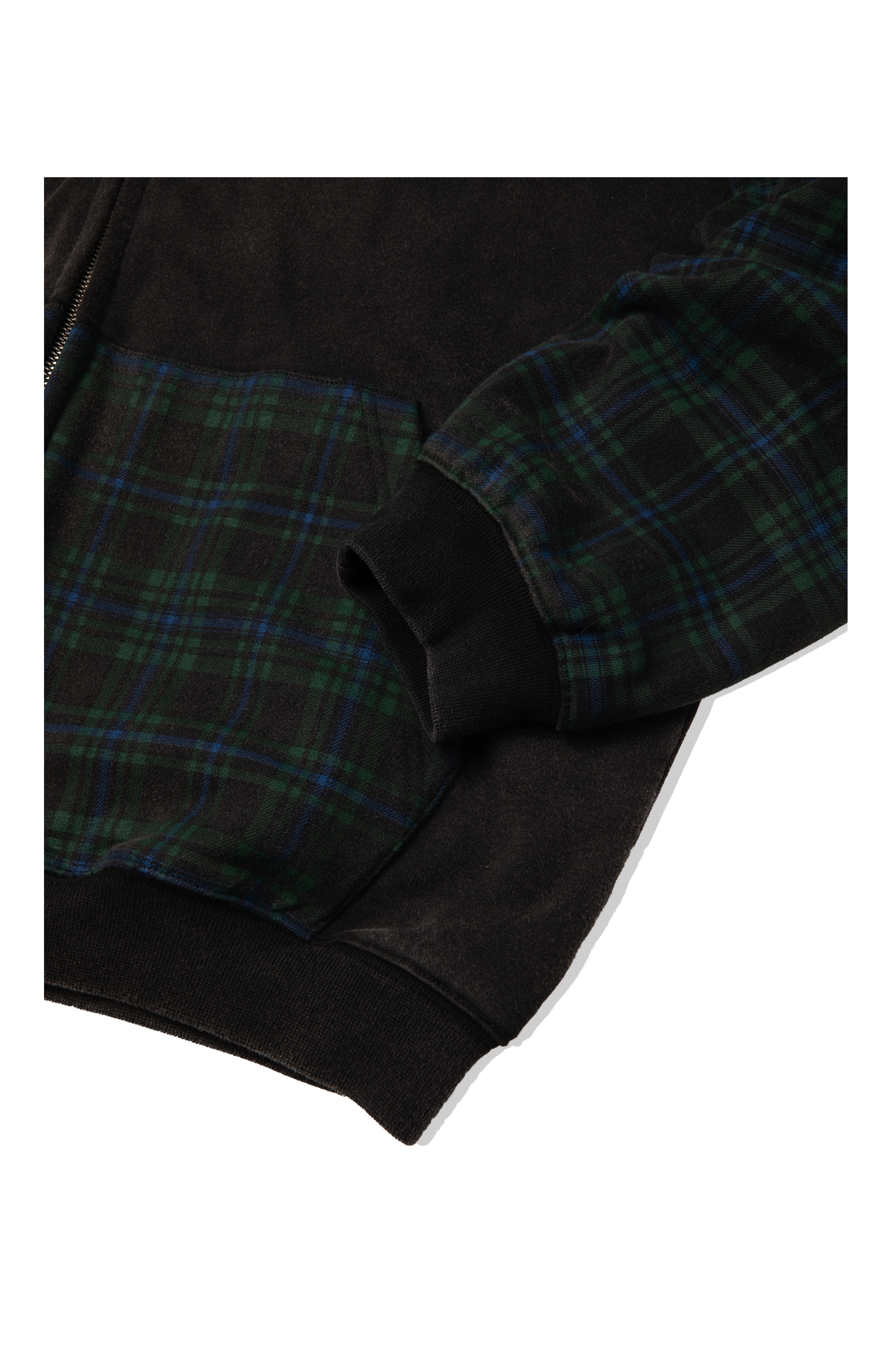 Patchwork Zip-Up Hoodie